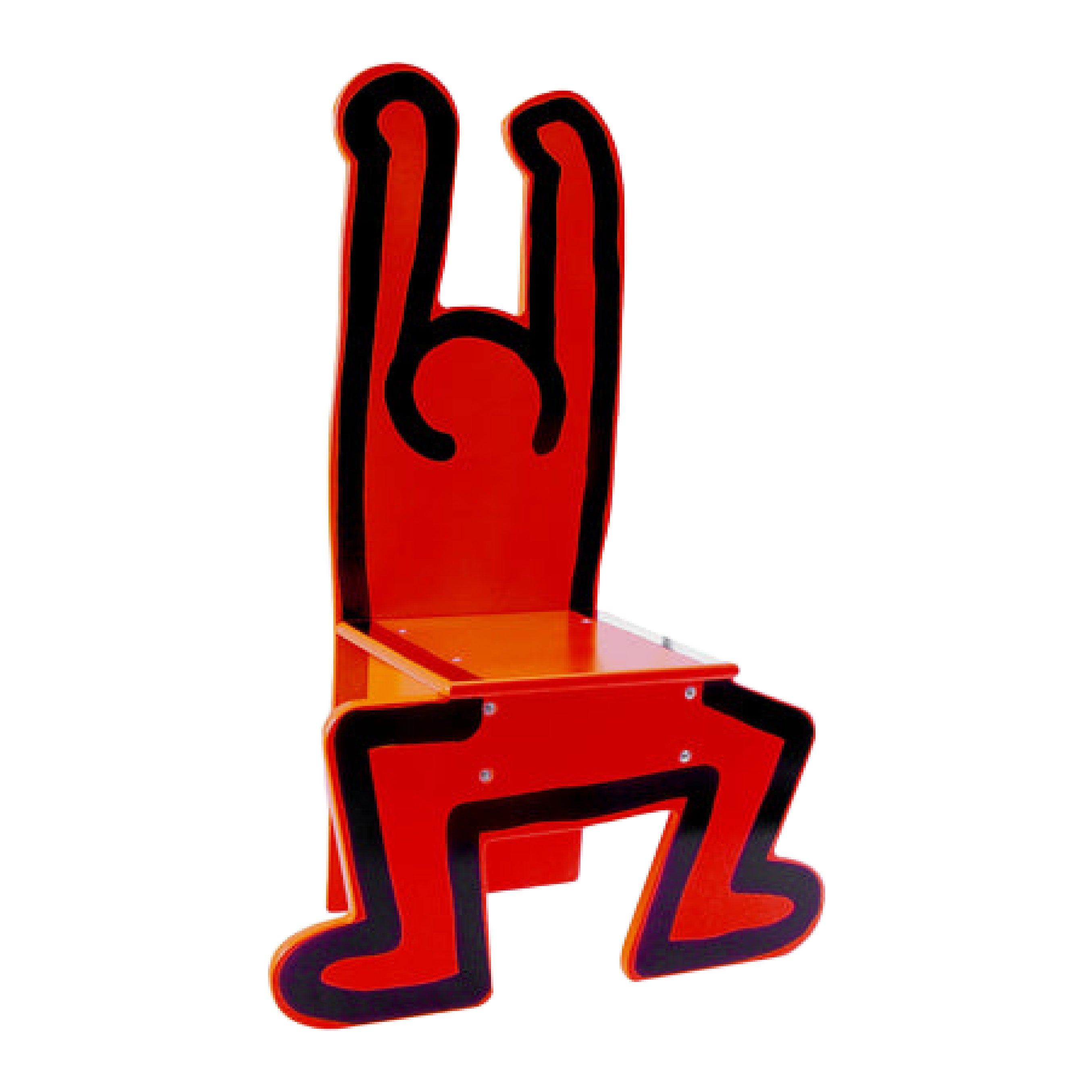 Keith Haring Standing Man Red Chair – Iconic Pop Art Furniture