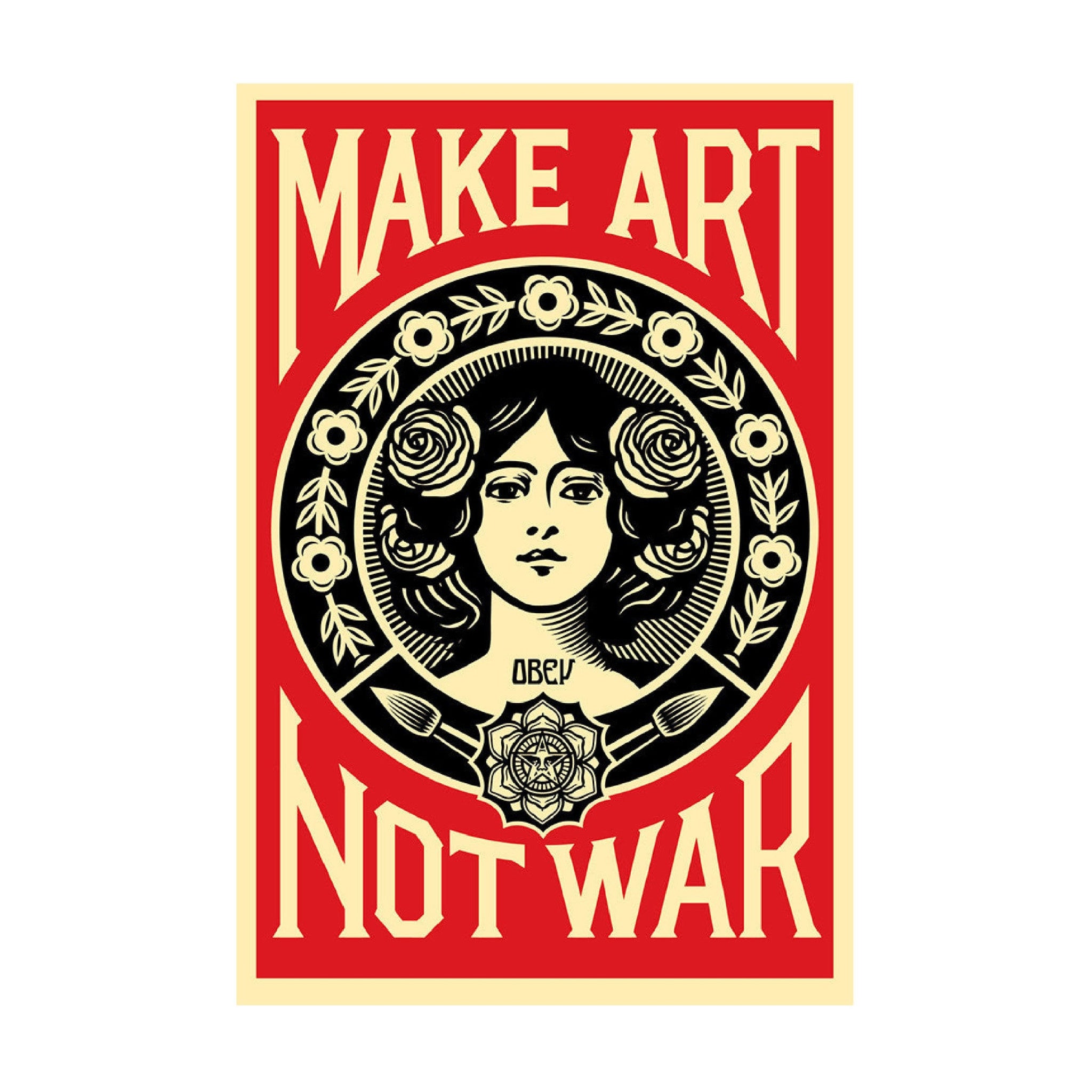 Shepard  Fairy Make Art Not War  Signed Offset Lithograph
