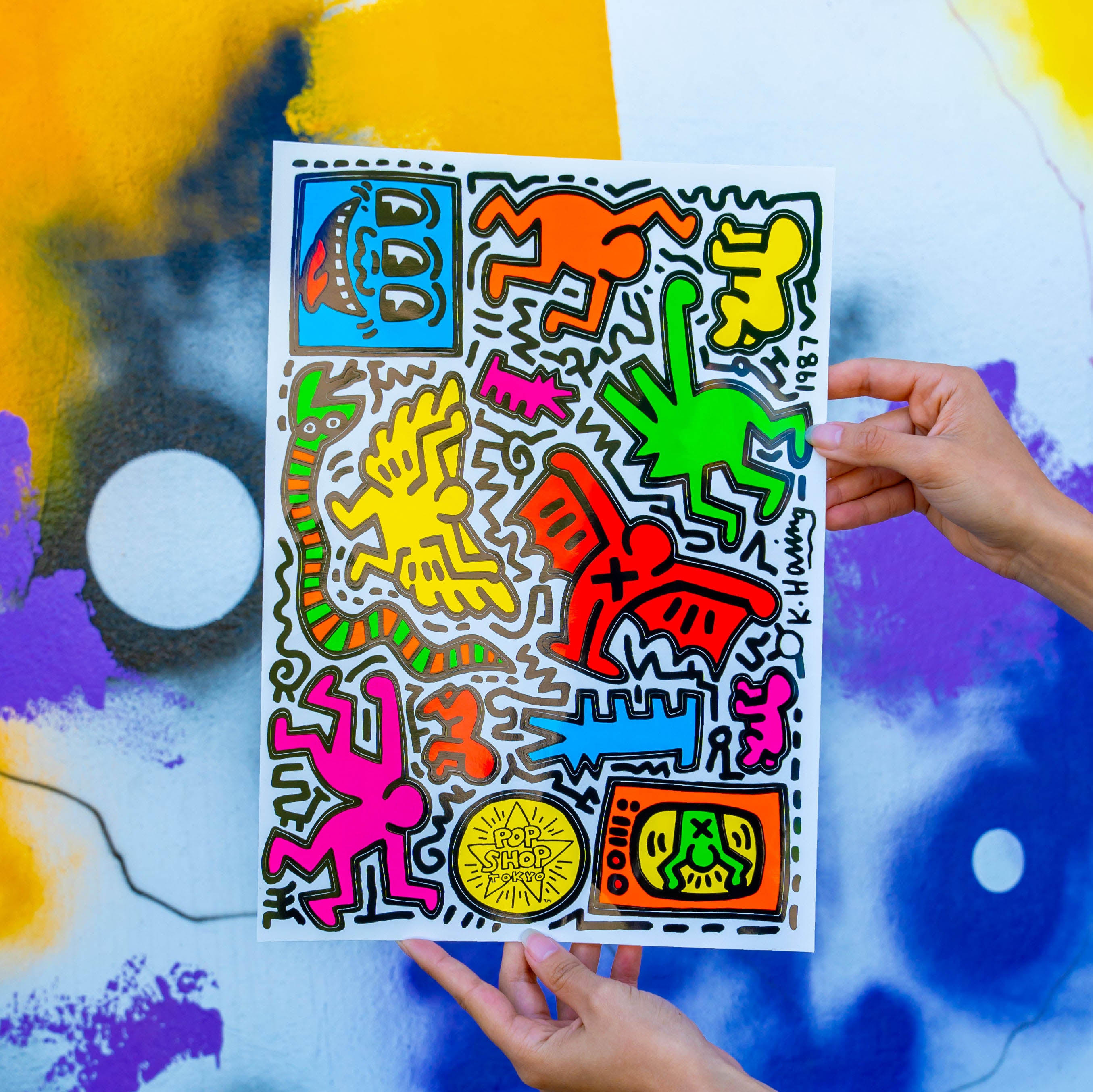 Get groovy with Keith Haring's Pop Shop Sticker Sheet! (10