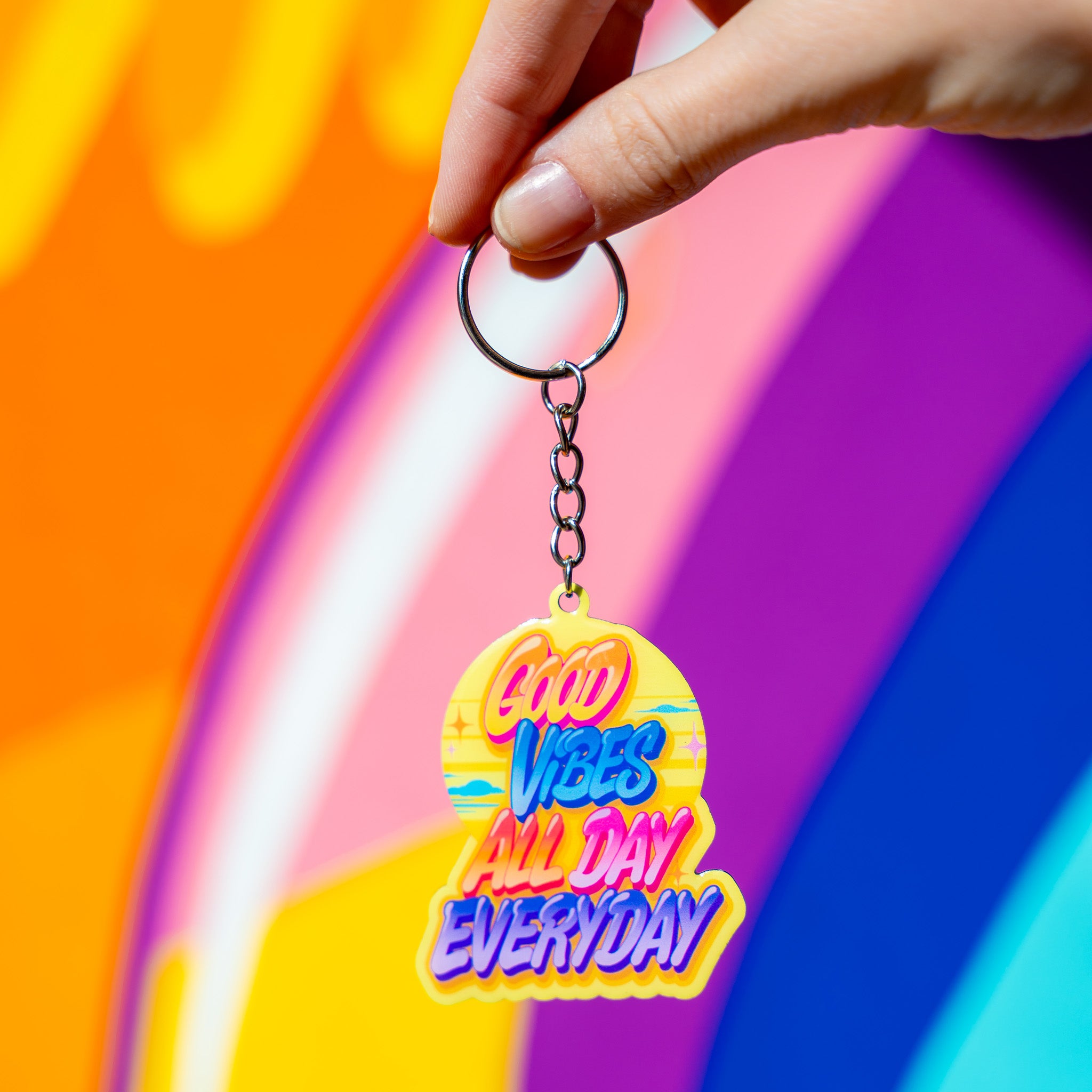 Queen Andrea  GOOD VIBES ALL DAY  Keychain