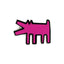 Keith Haring BARKING DOG Pink Pin