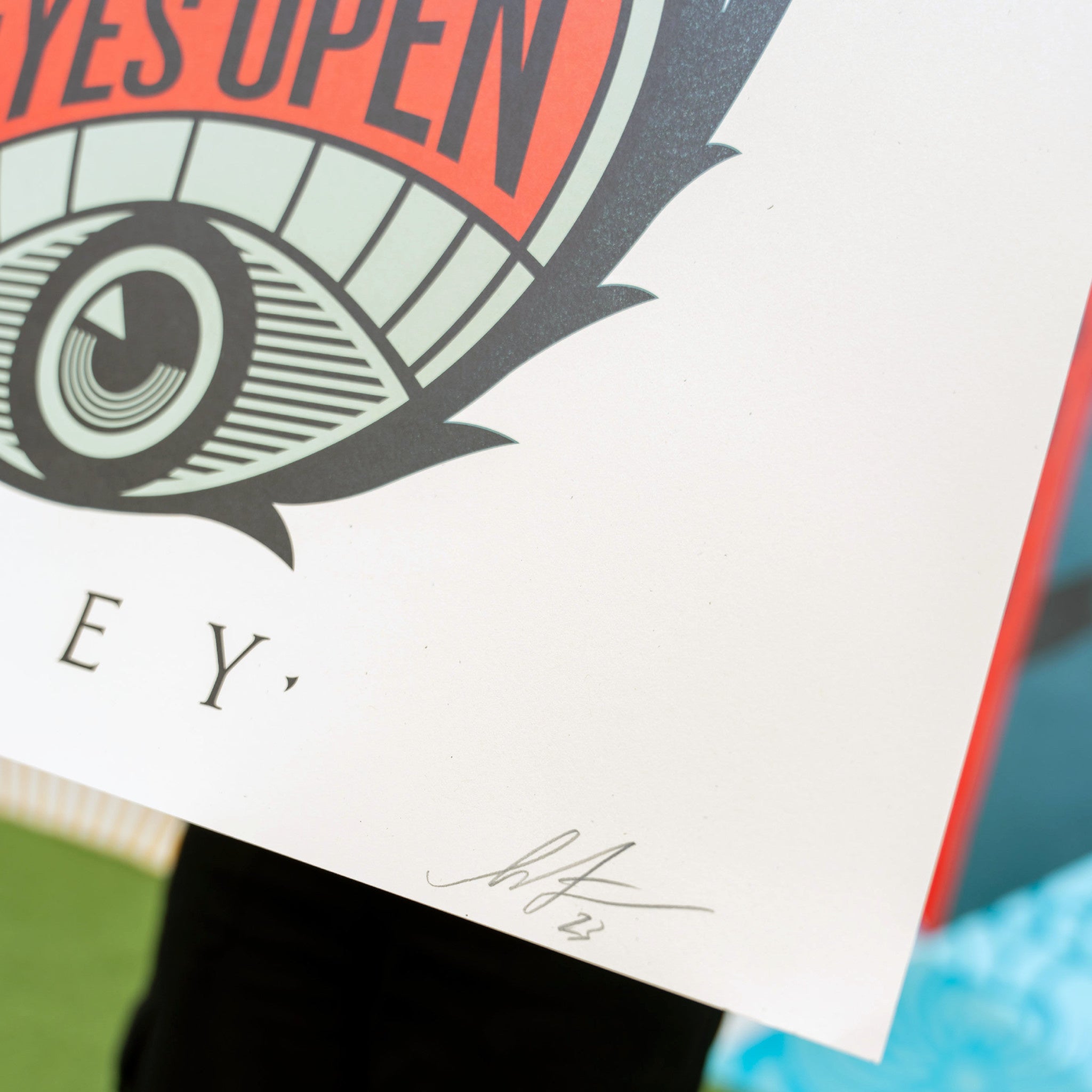 Shepard Fairy Eyes Open Fairey Signed Offset Lithograph - Wynwood Walls Shop
