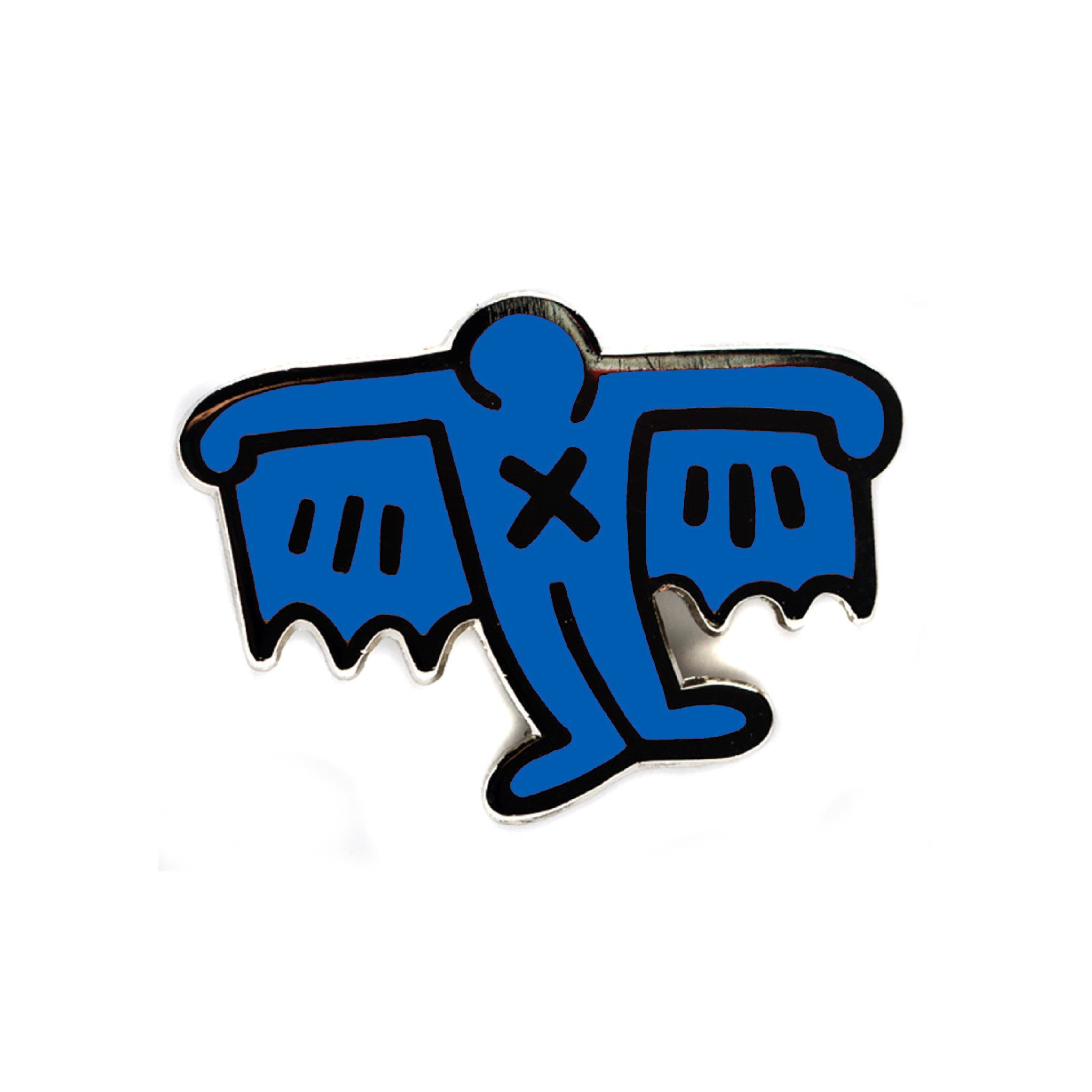 Keith Haring - Bat Demon Pin - Blue - Wynwood Walls Shop