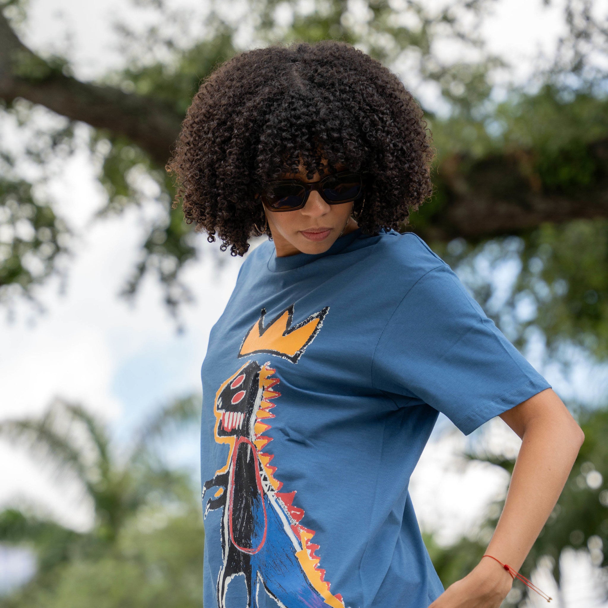 Basquiat PEZ DISPENSER T-Shirt Blue - Wynwood Walls Shop