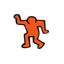 Keith Haring DANCING MAN Orange Pin