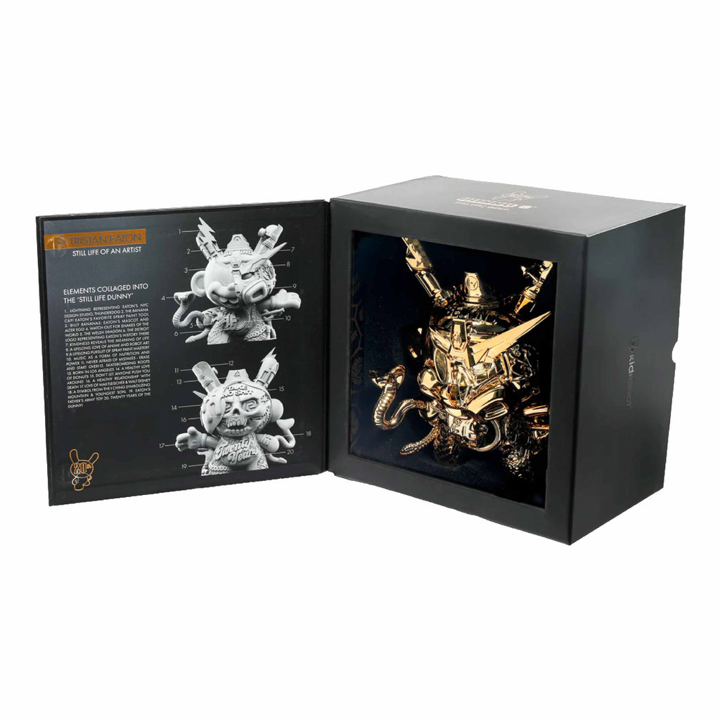 20th Anniversary Still Life Gold Dunny 8" Art Figure by Tristan Eaton