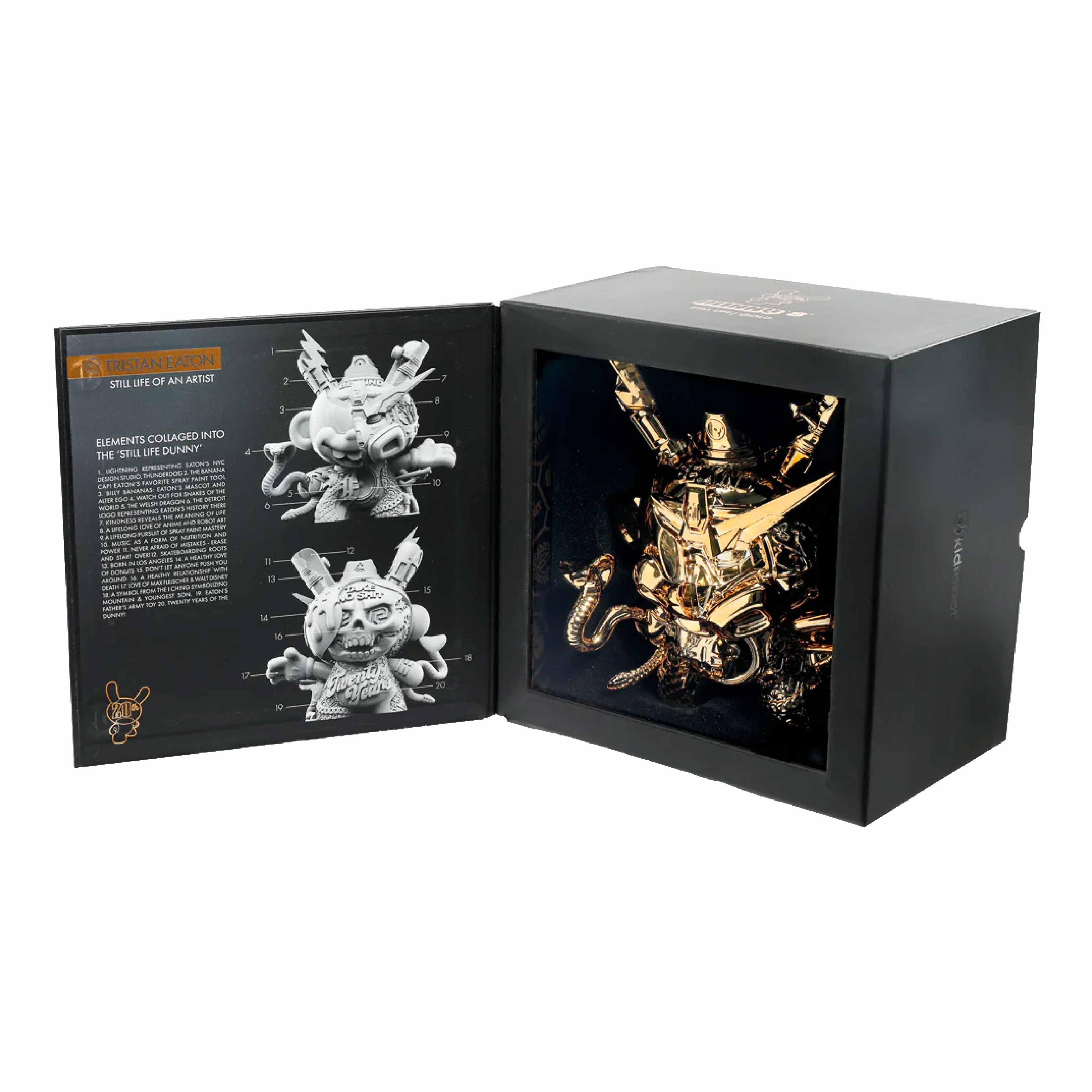 20th Anniversary Still Life Gold Dunny 8" Art Figure by Tristan Eaton