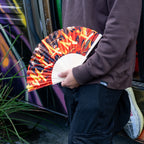 Quake MIAMI MAGMA Wooden Hand Fan