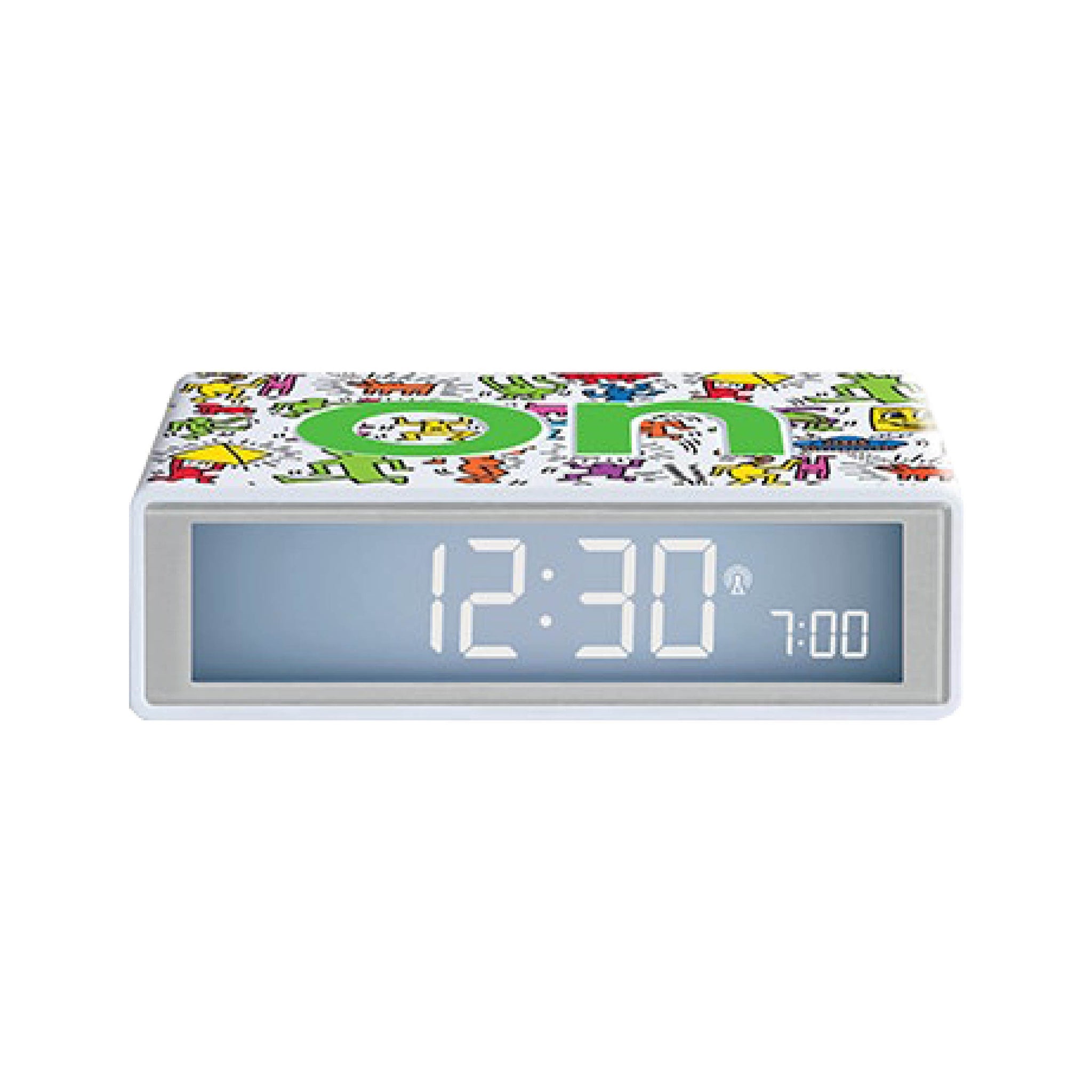 Flip+ Alarm Clock - Lexon x Keith Haring - Happy White