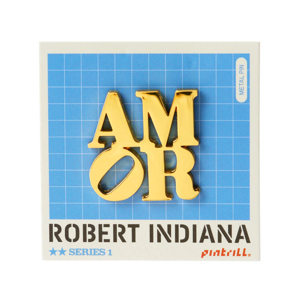 Robert Indiana AMOR Gold Pin