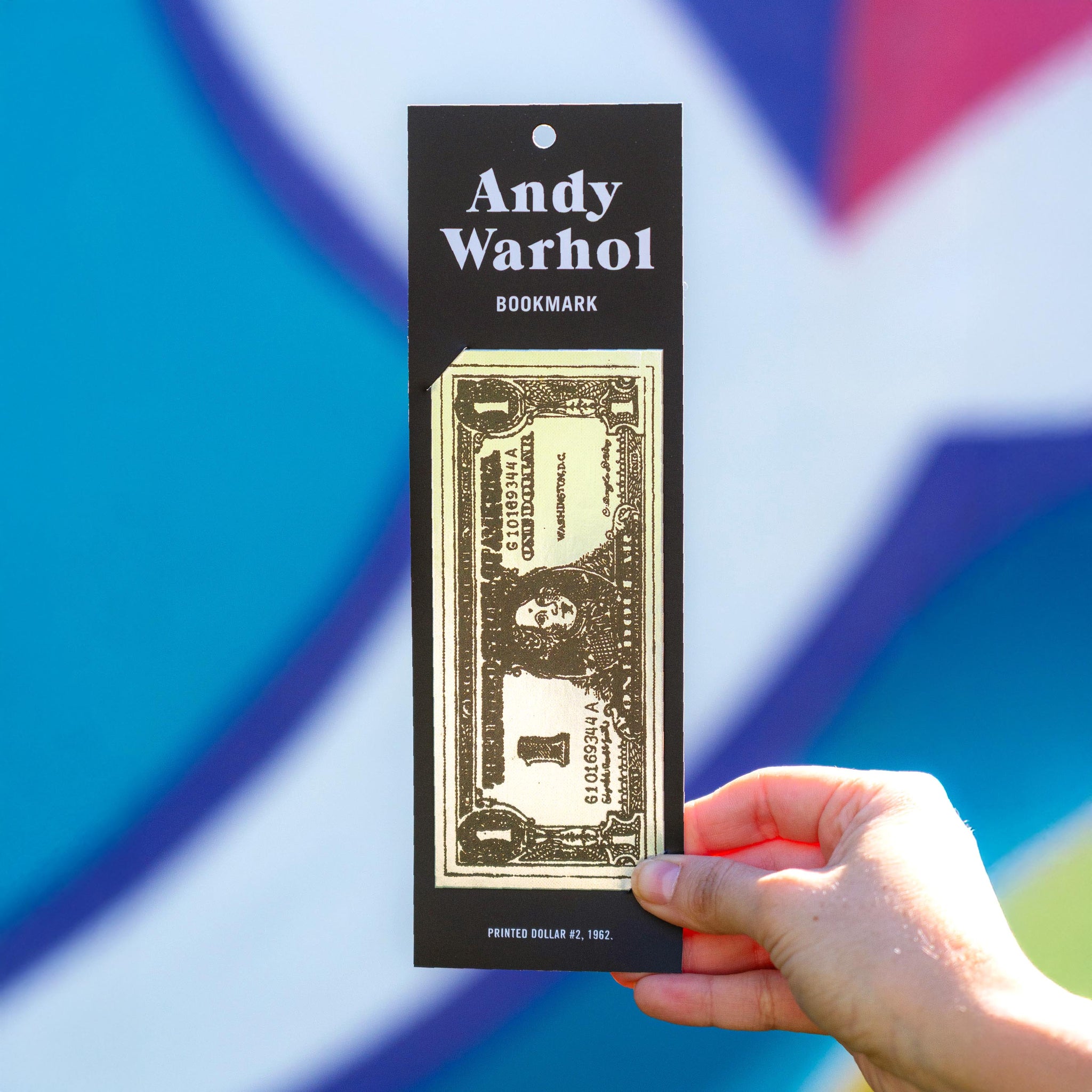 Andy Warhol Dollar Bill Shaped Bookmark
