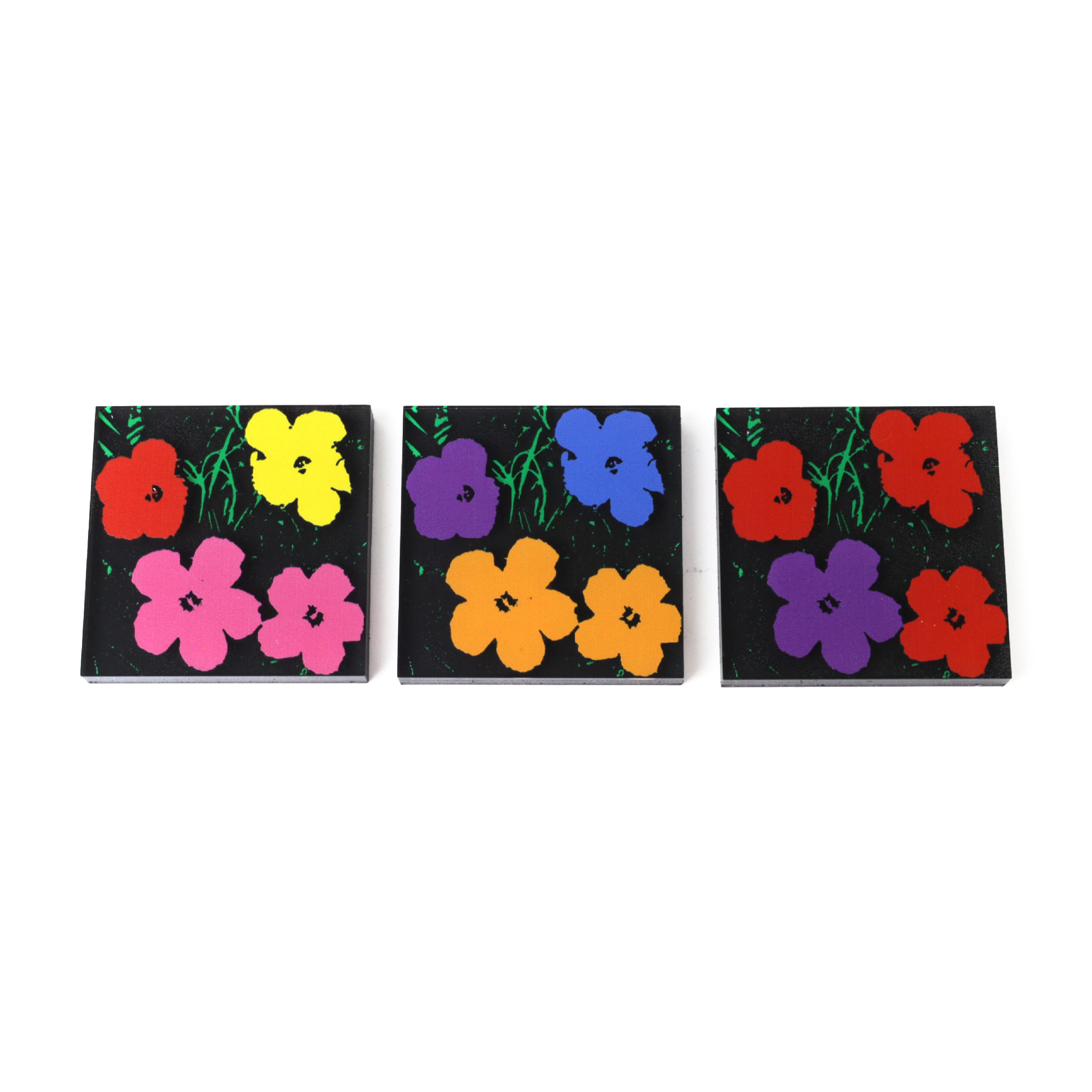 Warhol Flowers Acrylic Magnet Set Series 1 | Official Pop Art
