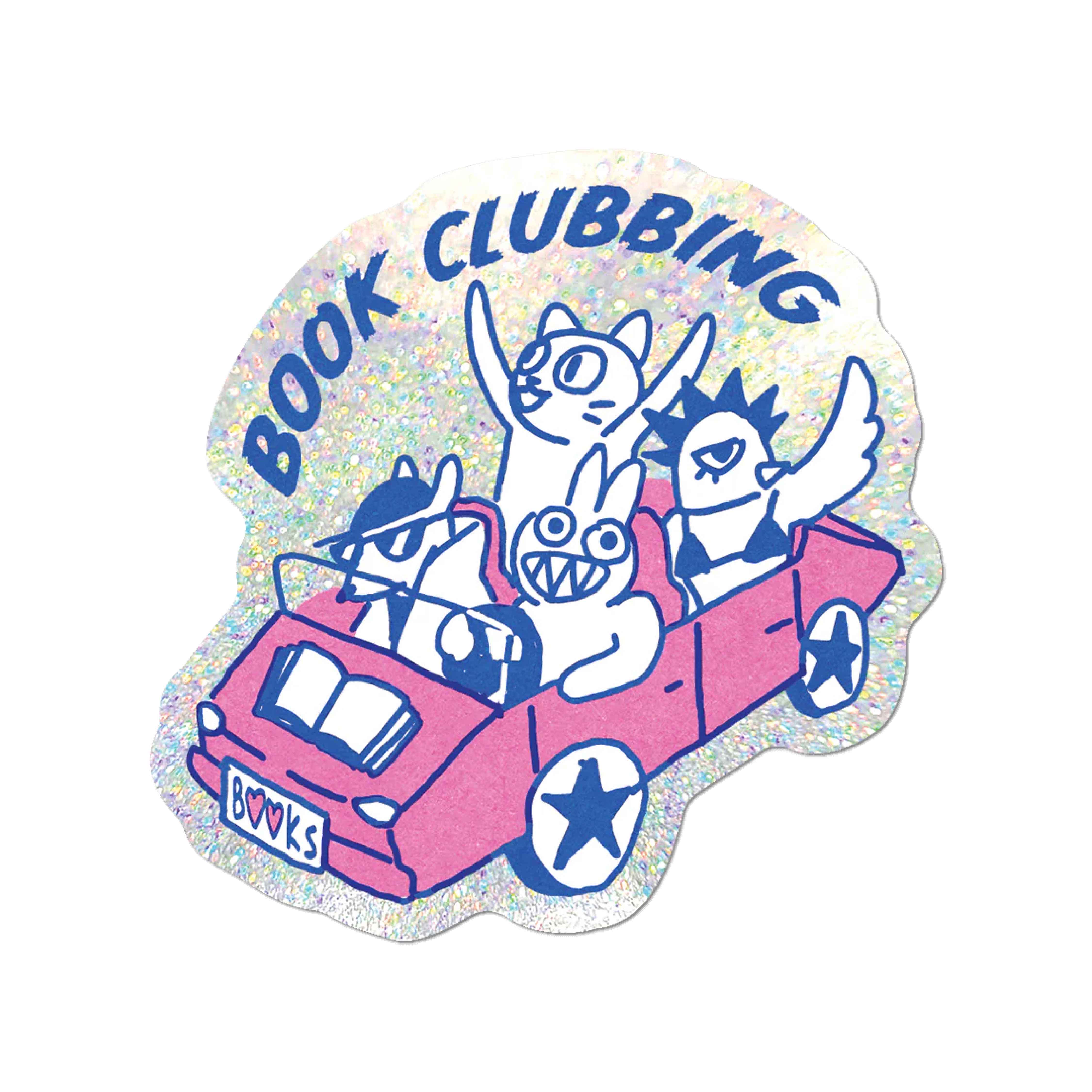 Book Clubbing Sticker Main image