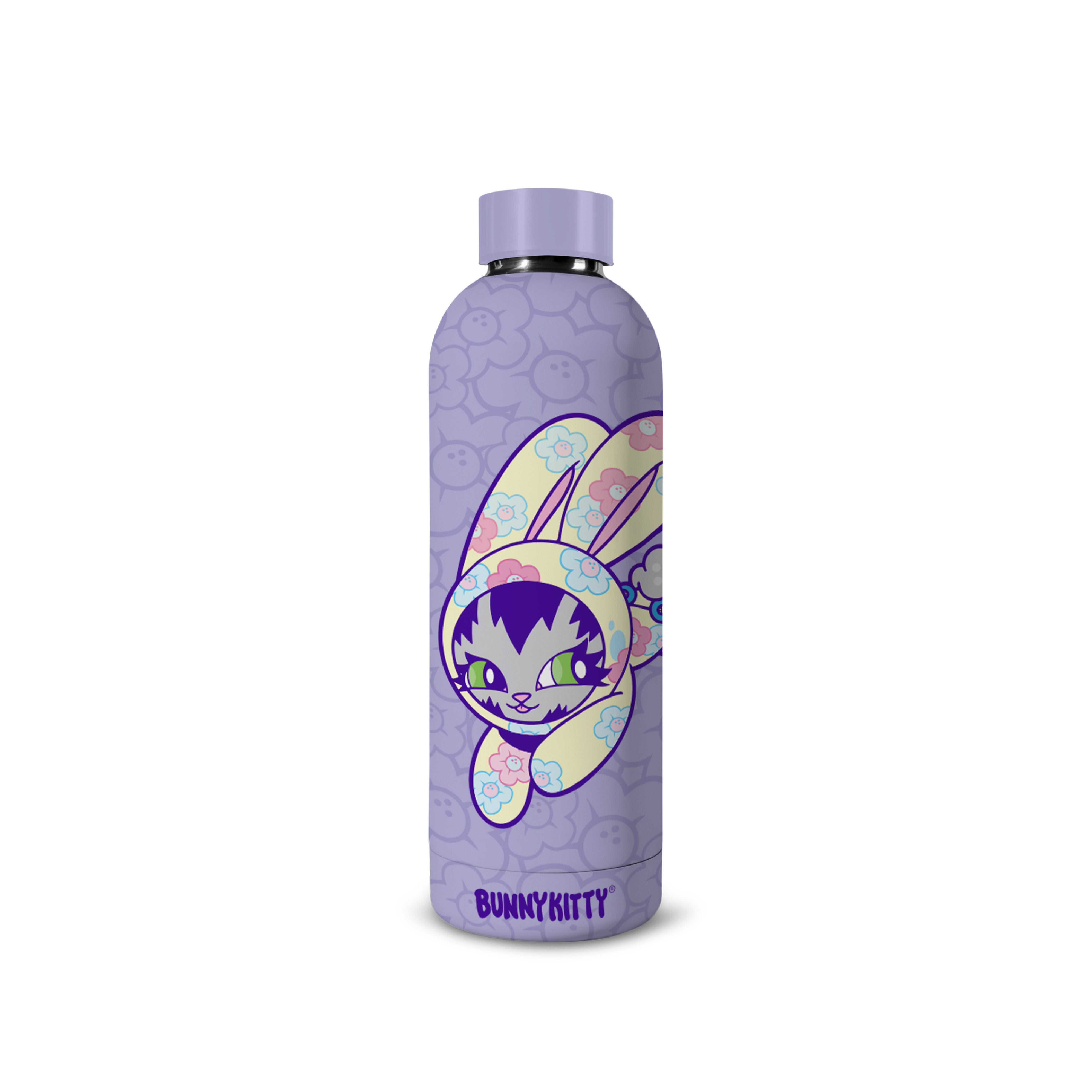 BunnyKitty LEAP Purple Water Bottle 500mL Main image