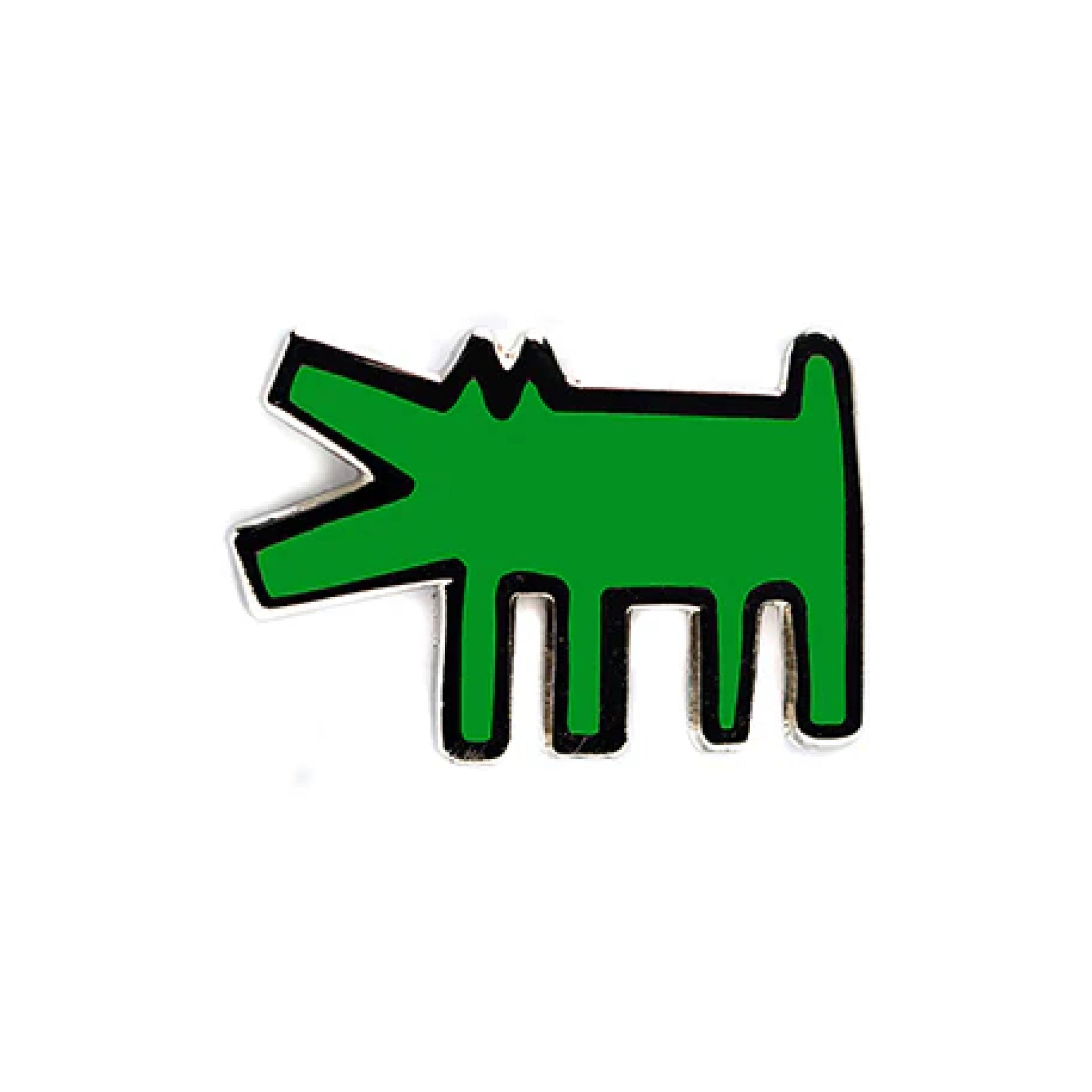 Keith Haring BARKING DOG Green Pin