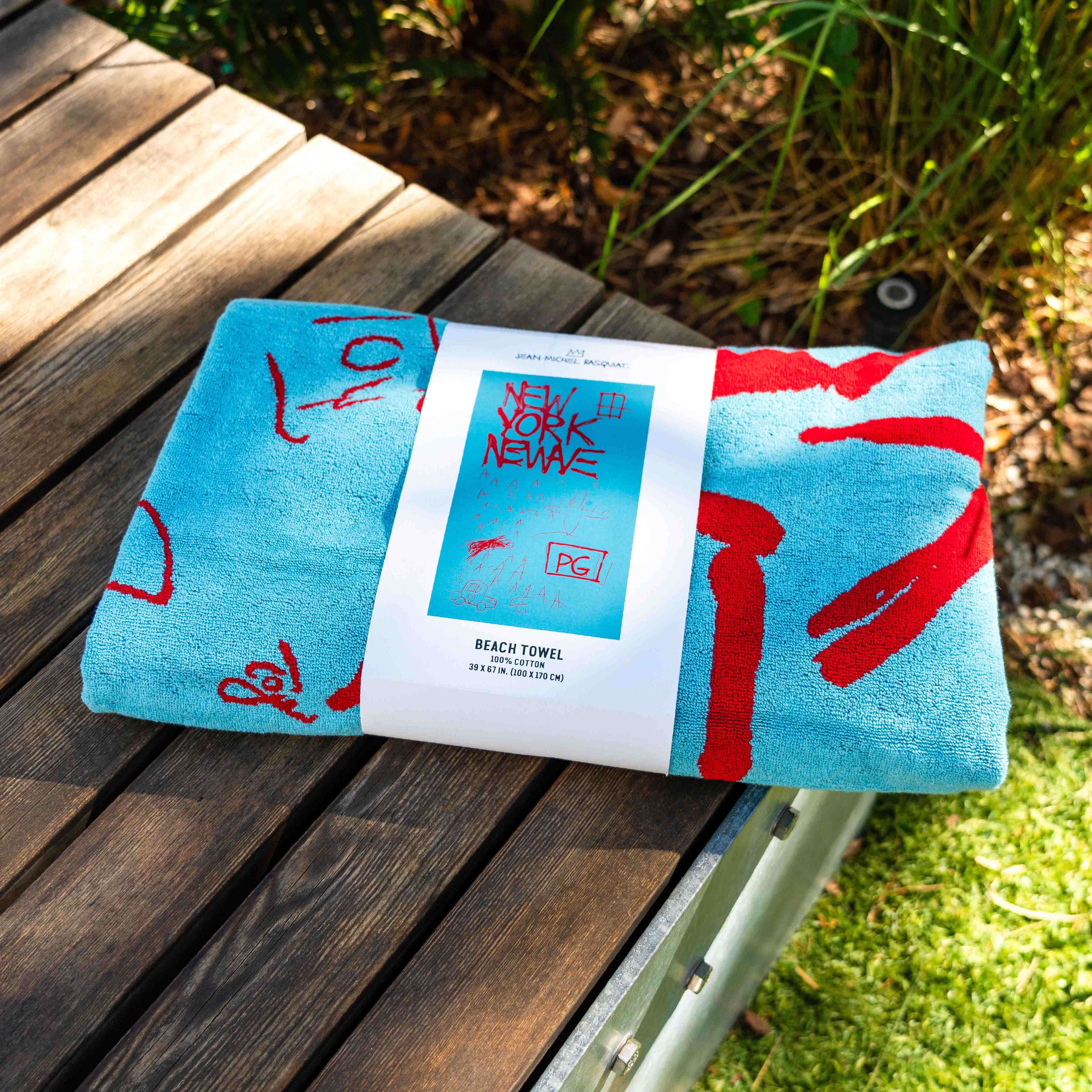 Jean-Michel Basquiat NEW WAVE Jacquard Beach Towel
