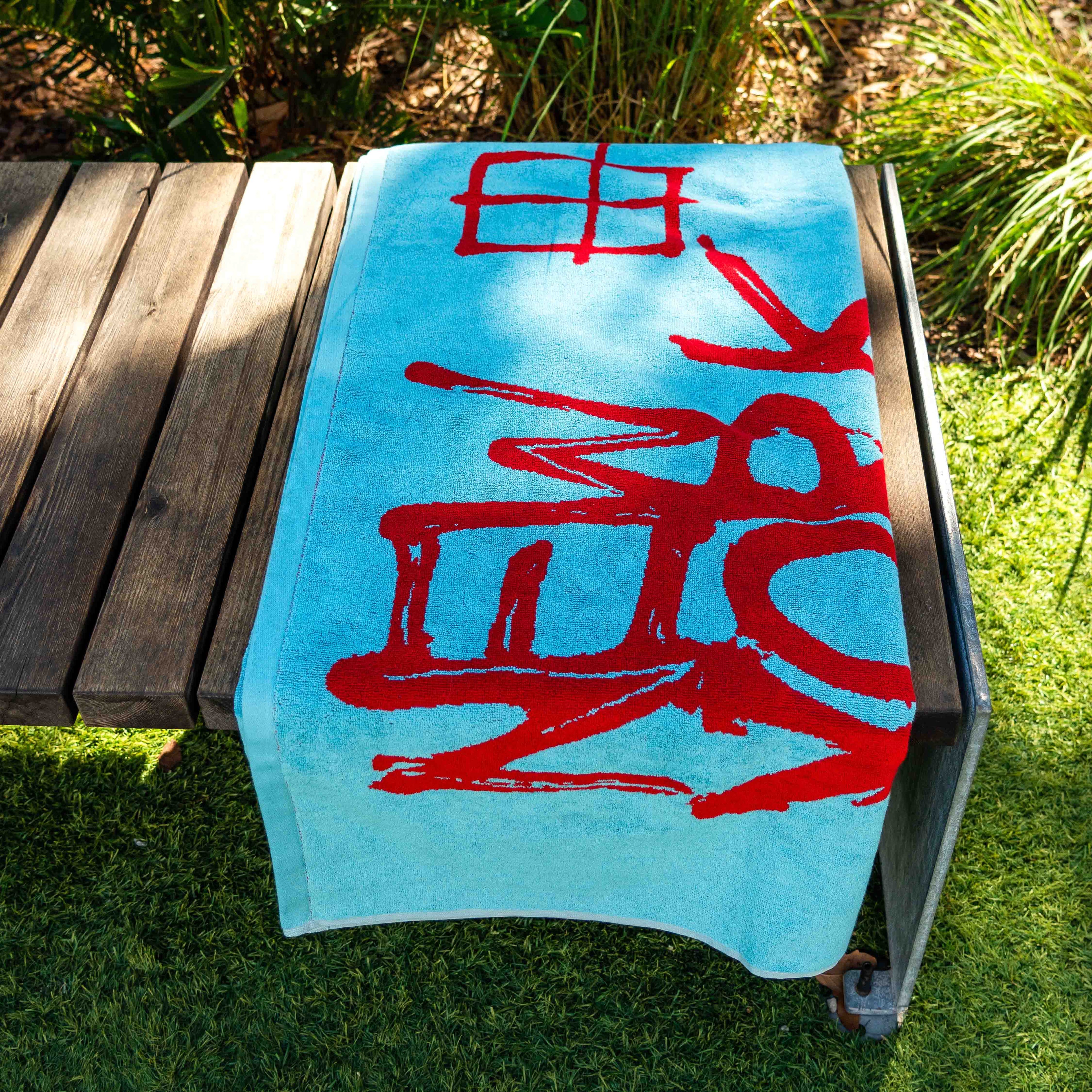 Jean-Michel Basquiat NEW WAVE Jacquard Beach Towel