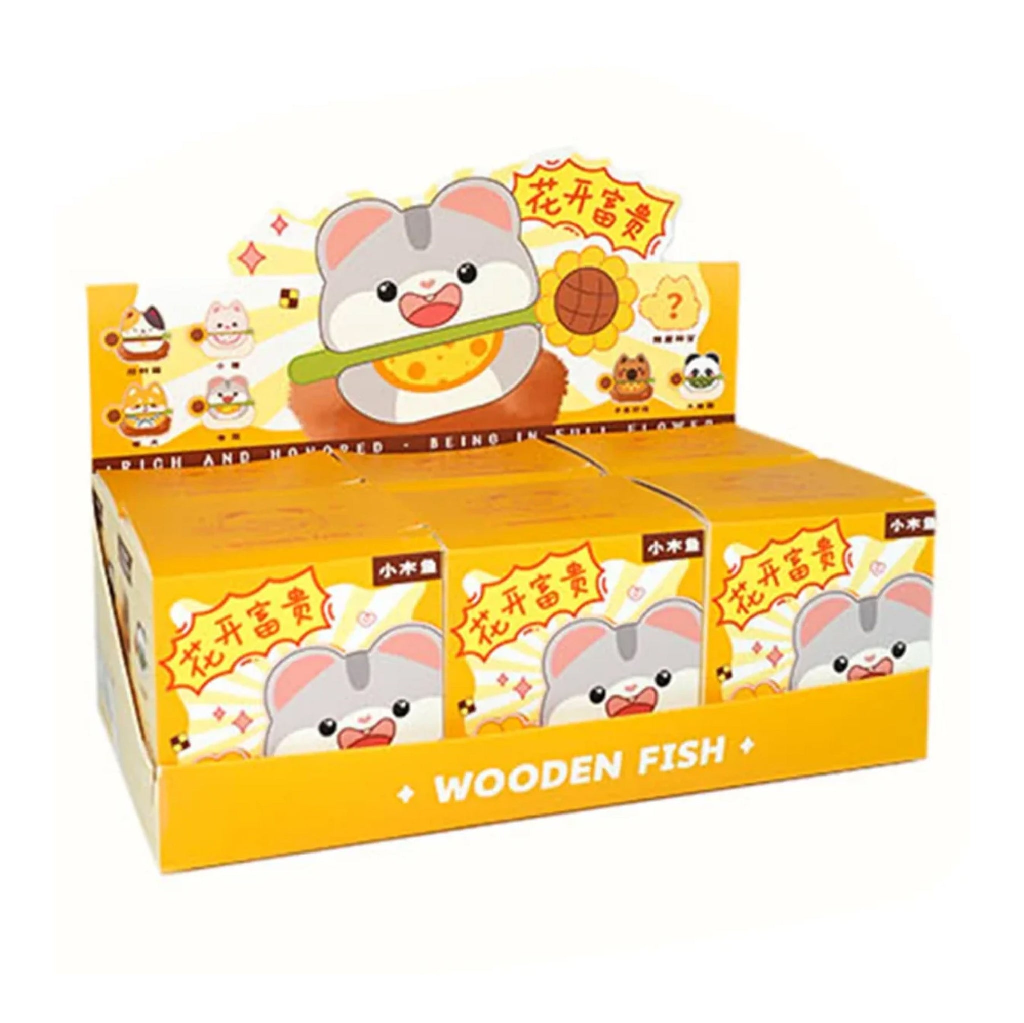 Flowers Bloom Wooden Fish Blind Box