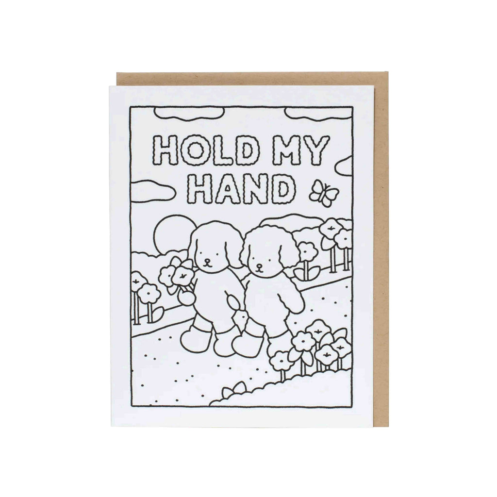 Bobbie Goods HOLD MY HAND Coloring Card