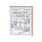 Bobbie Goods HOLD MY HAND Coloring Card