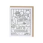 Bobbie Goods LET'S CUDDLE Coloring Card