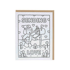 Bobbie Goods SENDING LOVE PUPPY Coloring Card