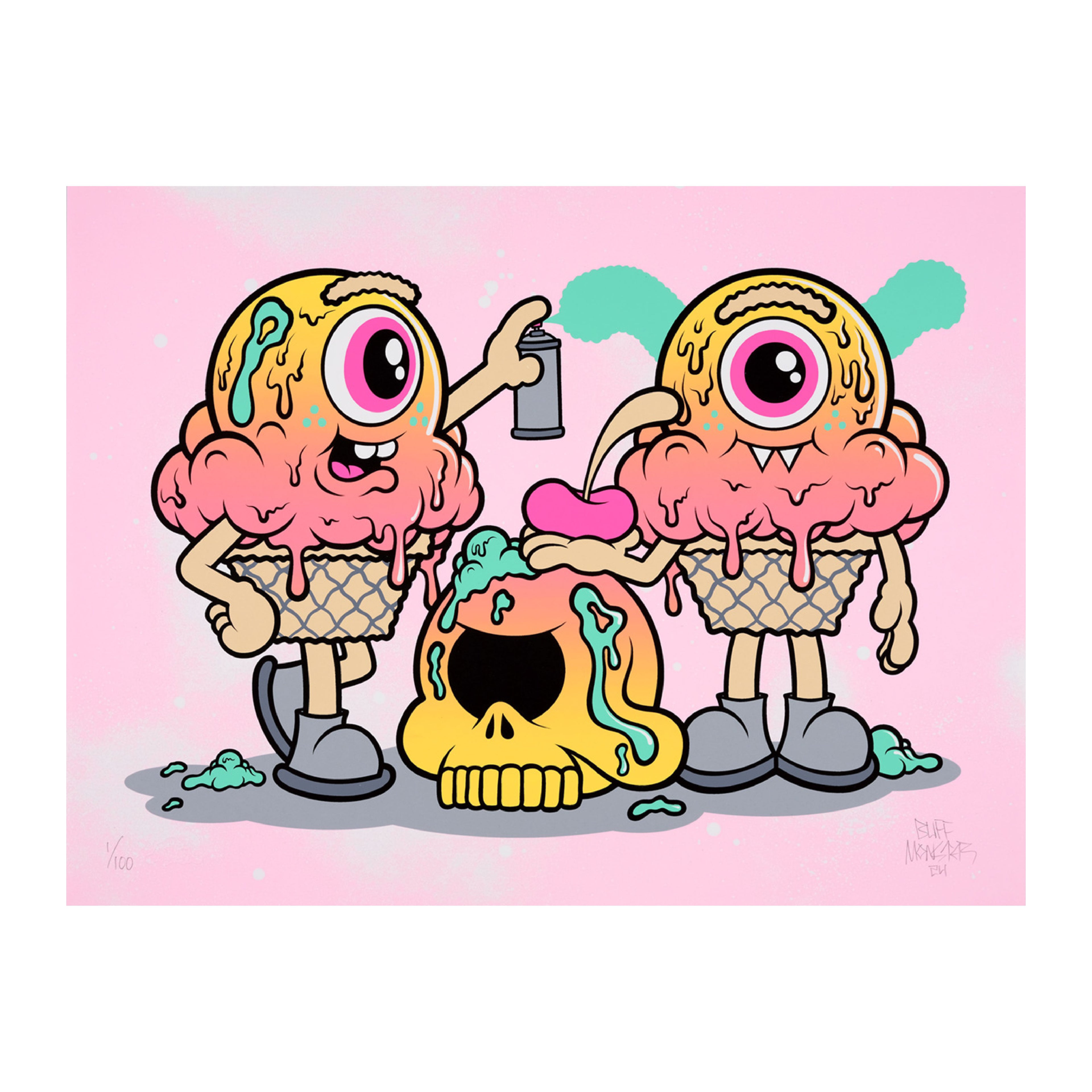 Buff Monster Never Not Melting Print