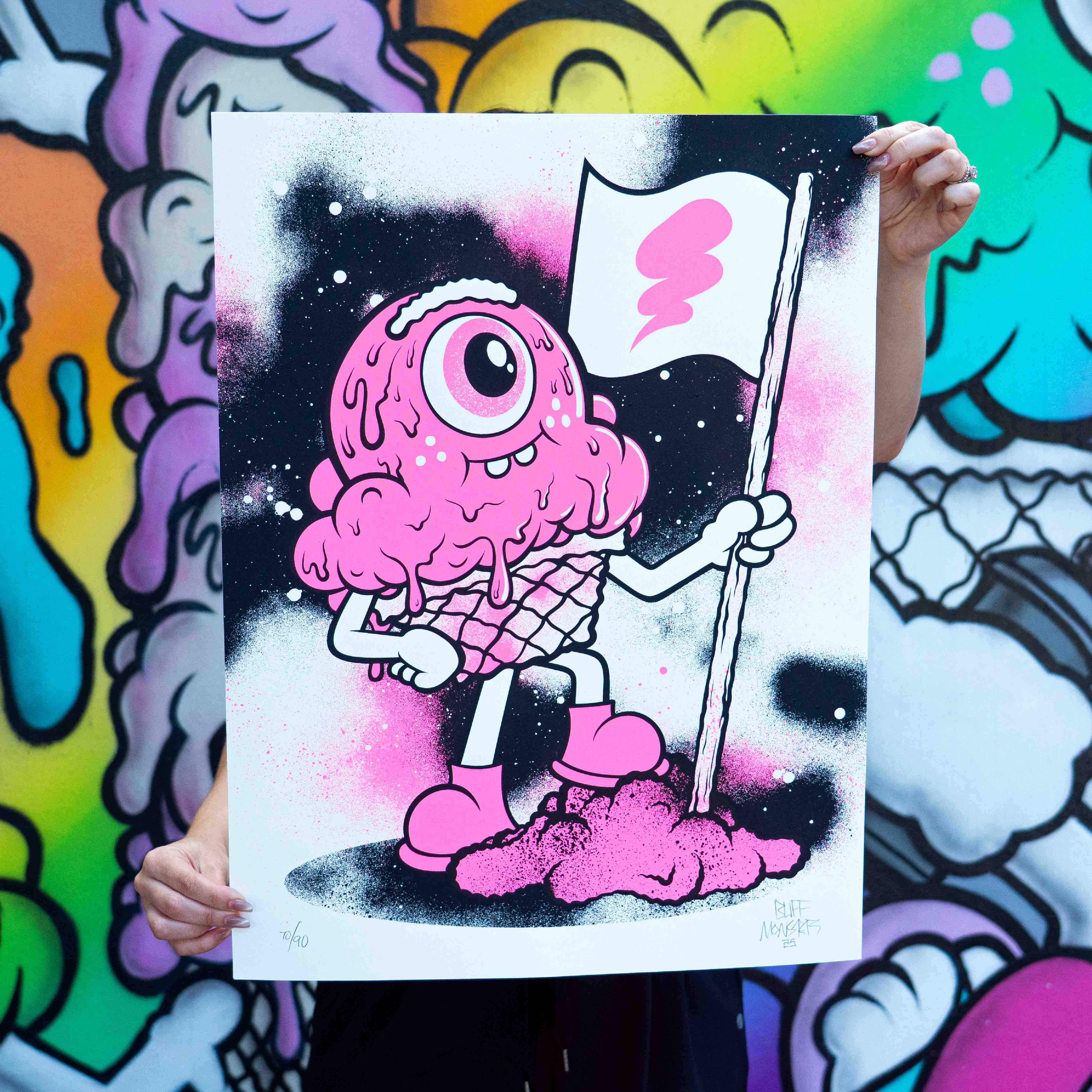 Buff Monster The Bearer of the Bolt Silkscreen Print Secondary image