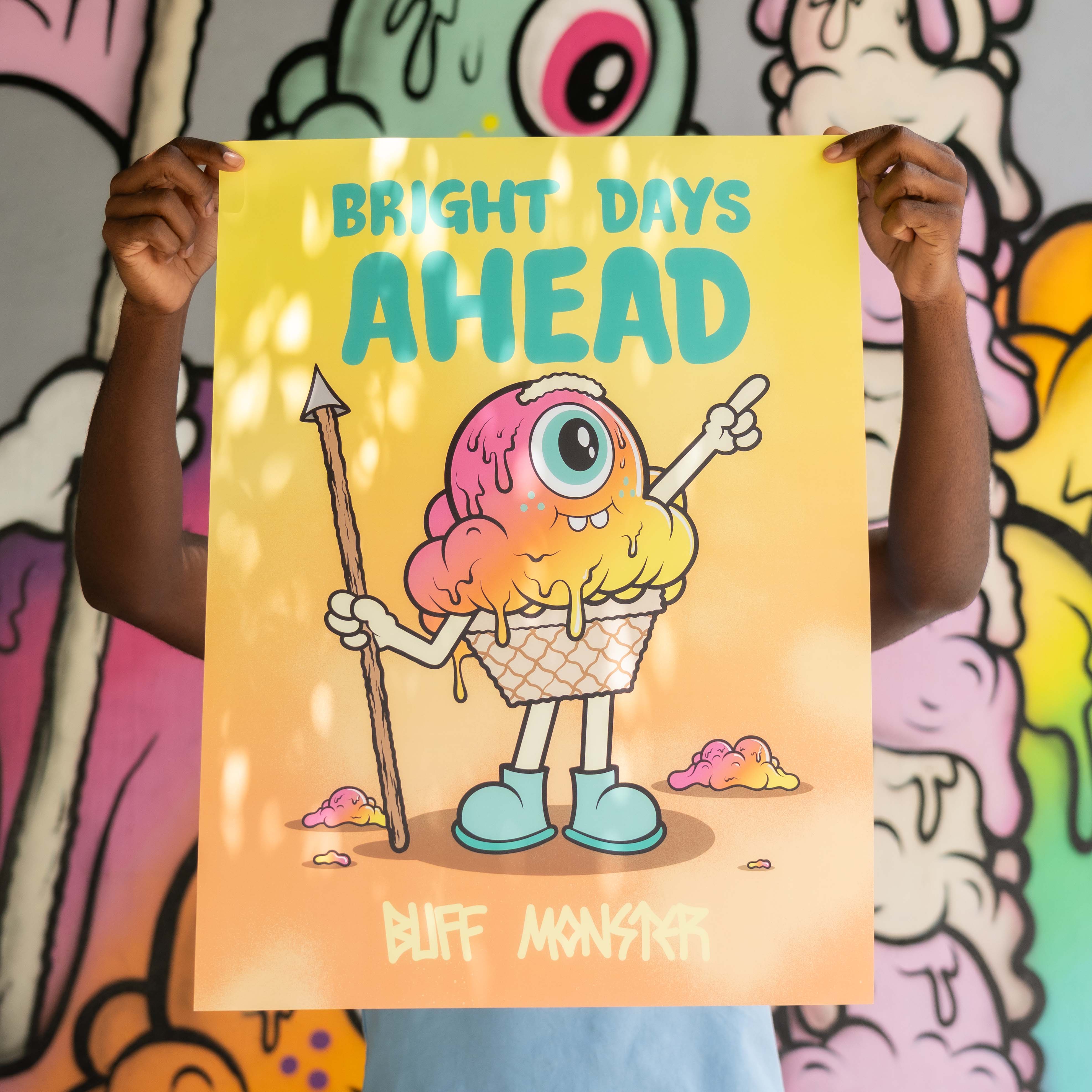 Buff Monster Bright Days Ahead Poster Secondary image