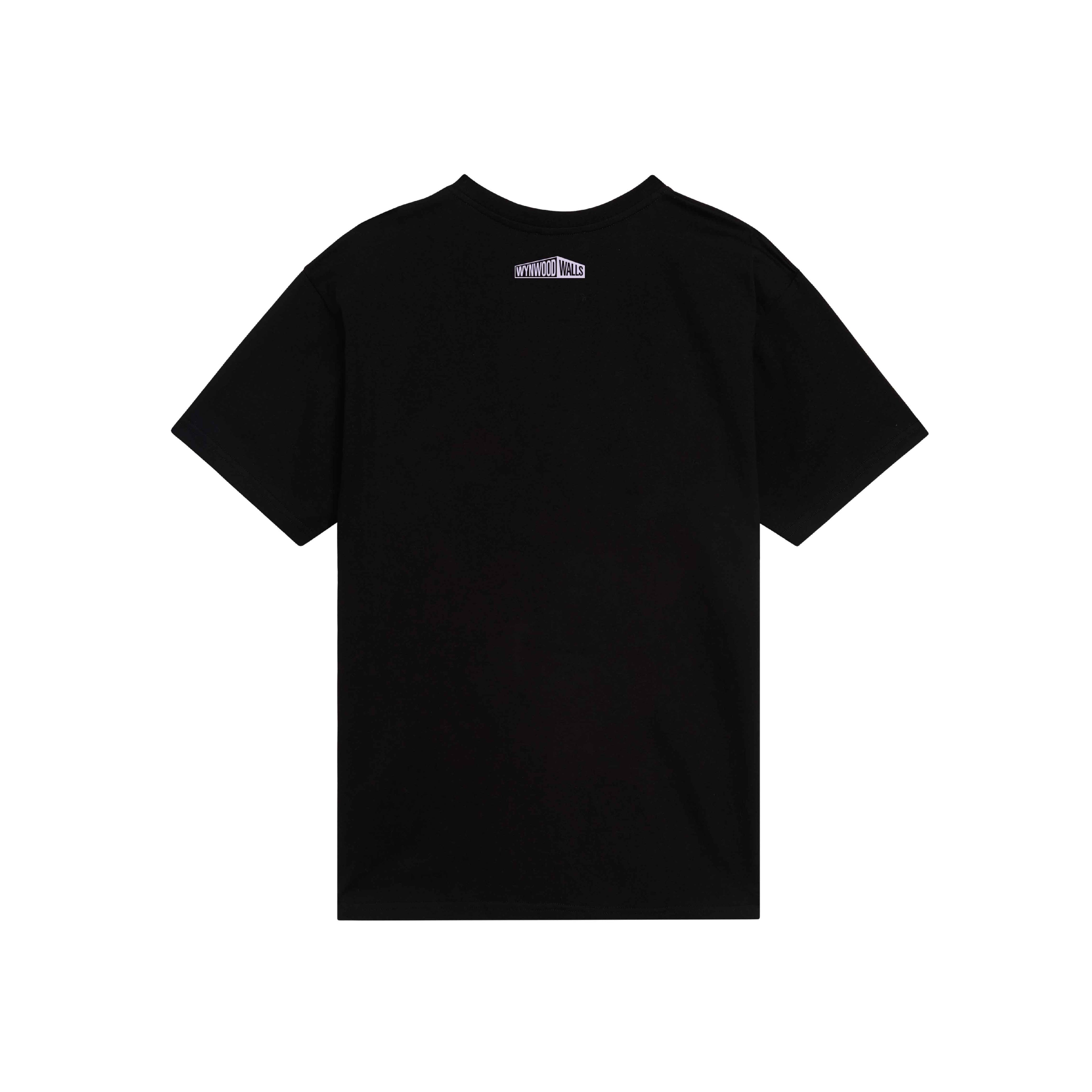 Bunny Kitty — DAISY Wynwood Walls T-Shirt (Black) Back