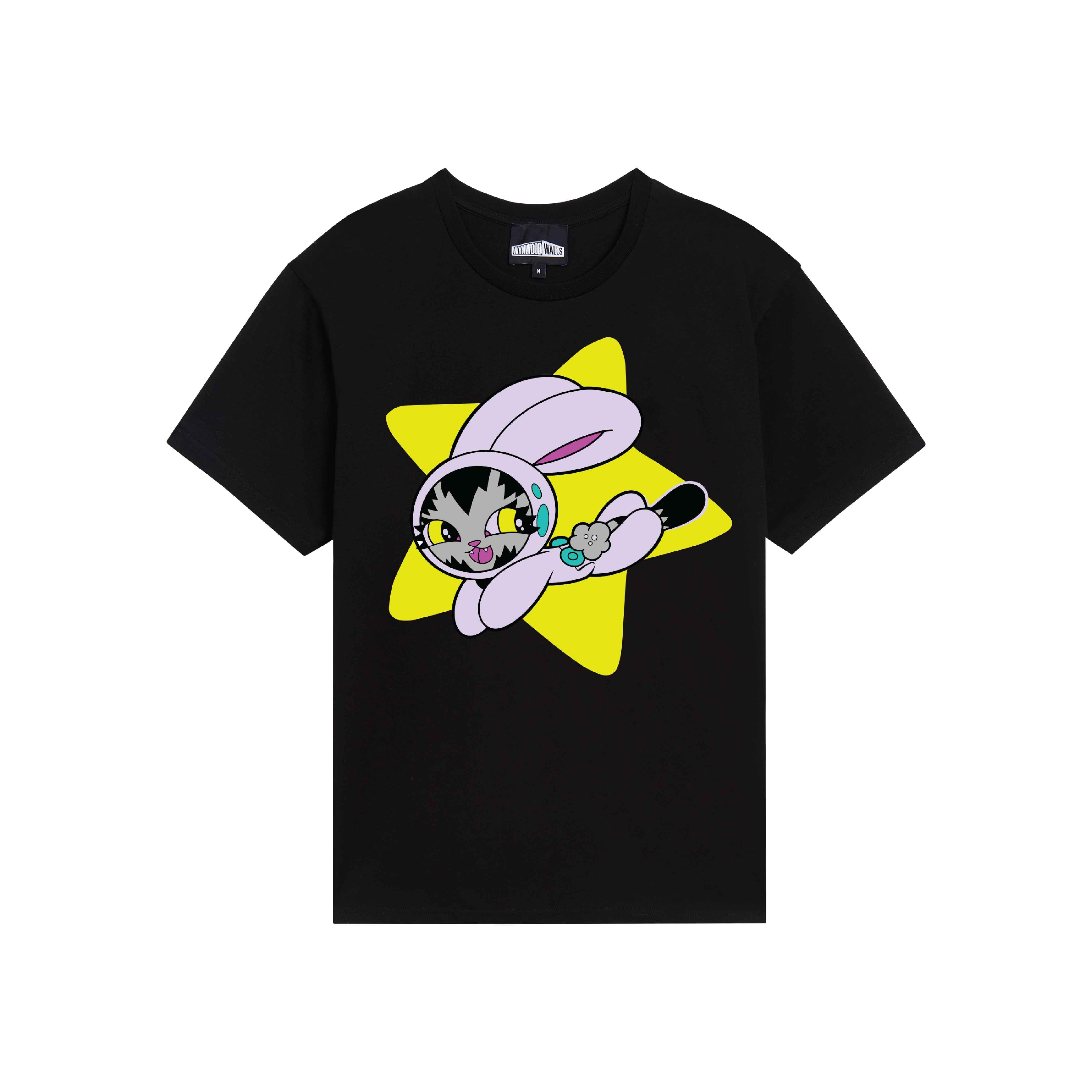 Bunny Kitty — DAISY Wynwood Walls T-Shirt (Black) Main image