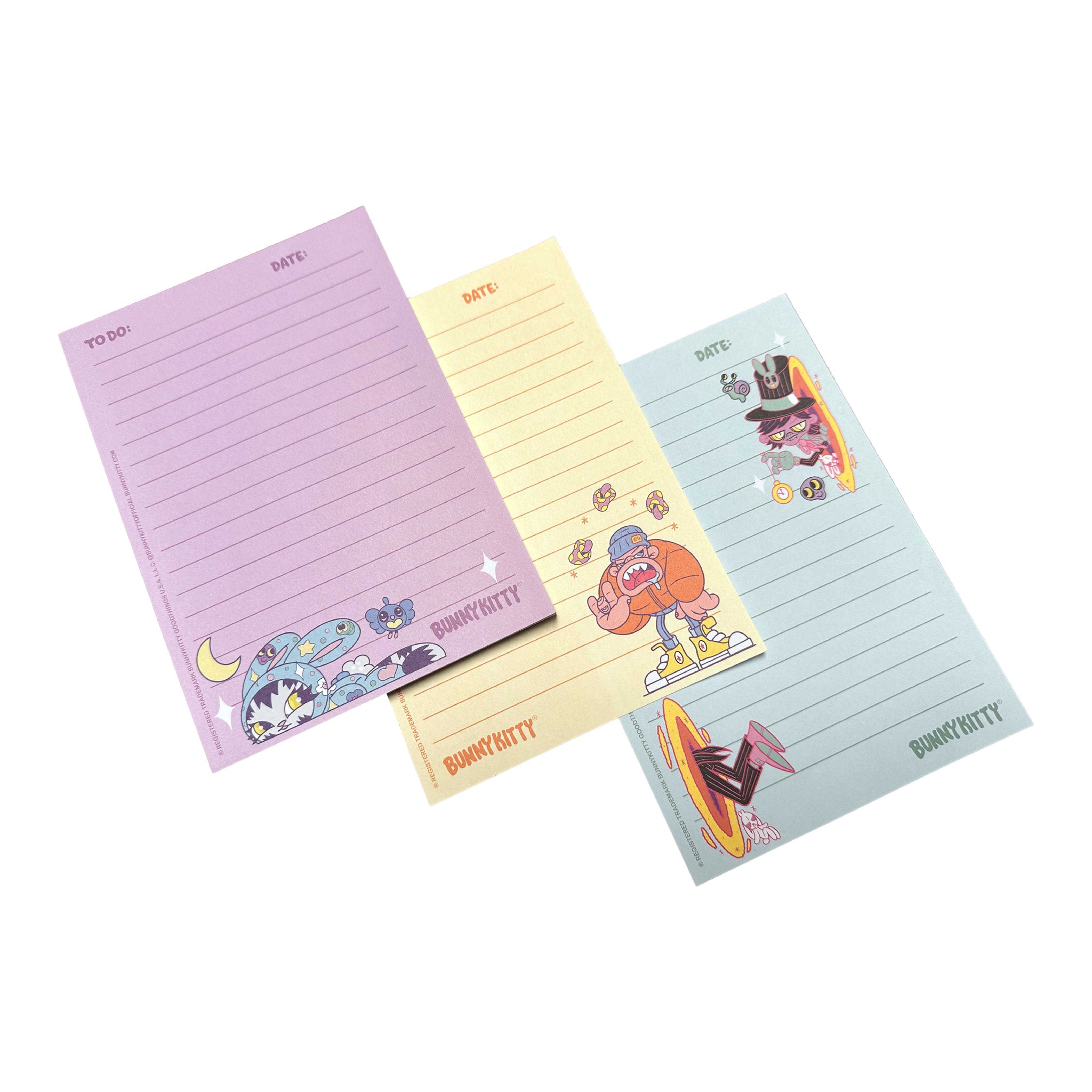 Bunny Kitty Notepad Set of 3