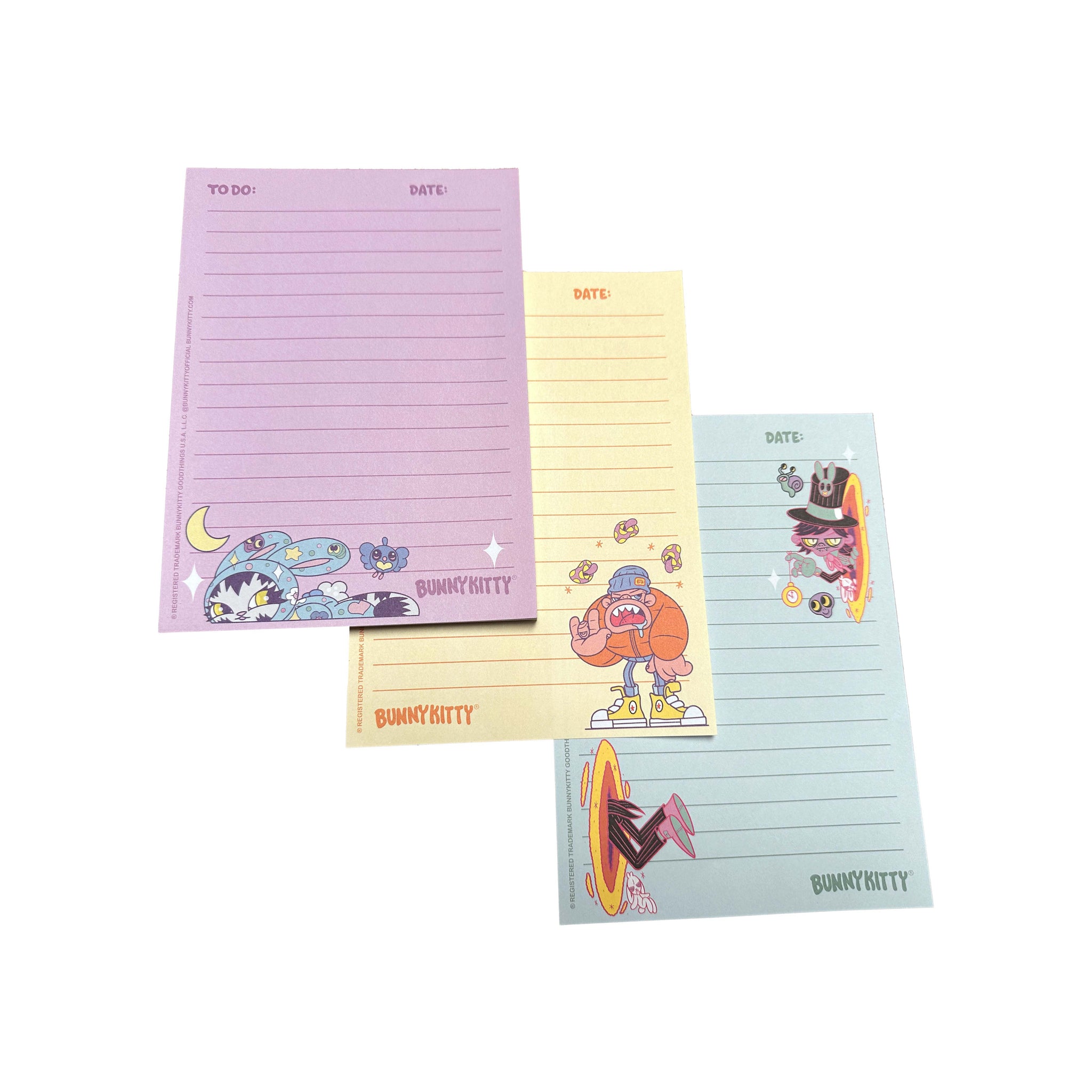 Bunny Kitty Notepad Set of 3