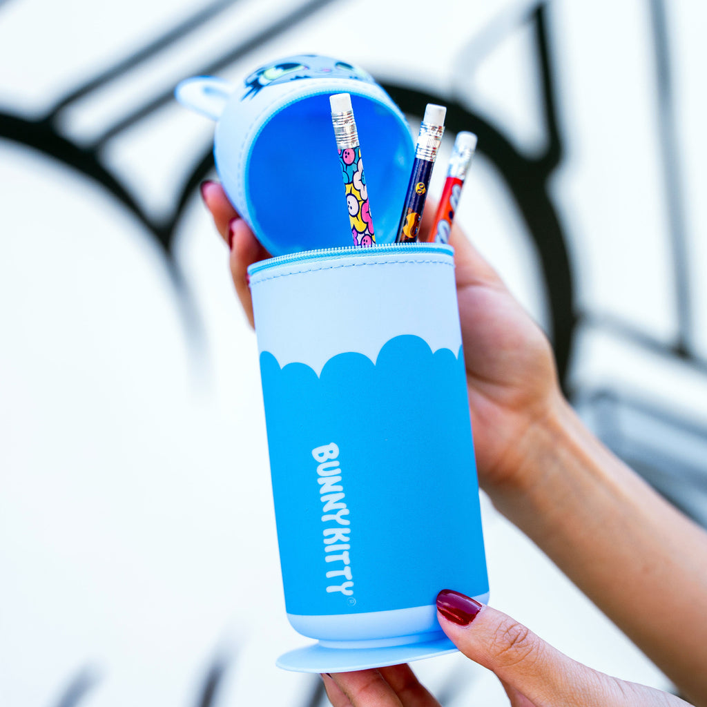 BunnyKitty Blue Pencil Case