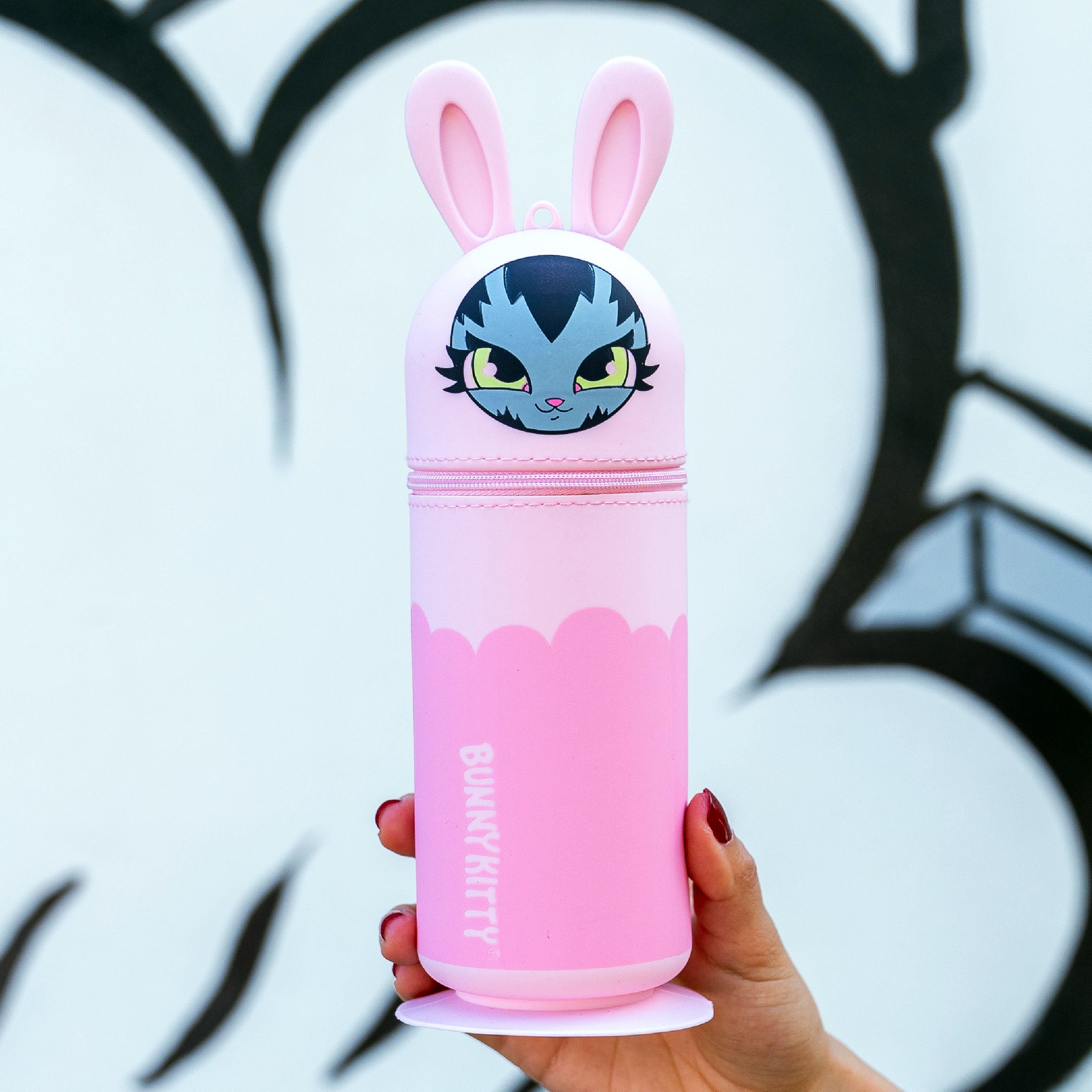BunnyKitty Pink Pencil Case Secondary image
