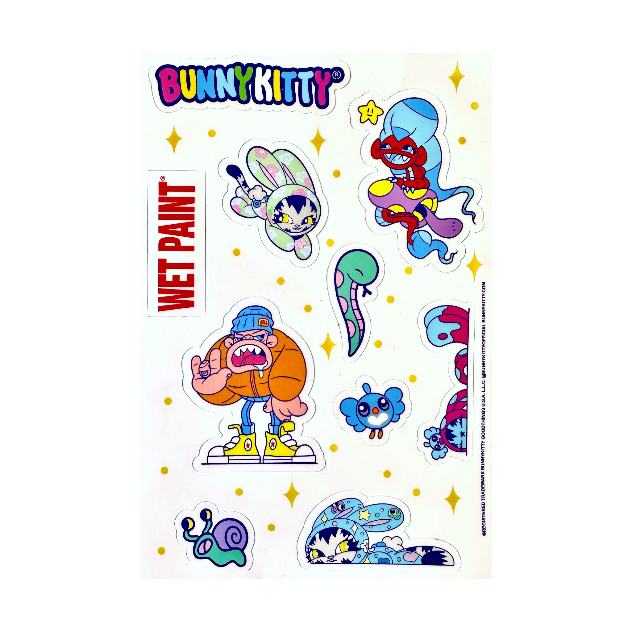 BunnyKitty Stickers Half Sheet