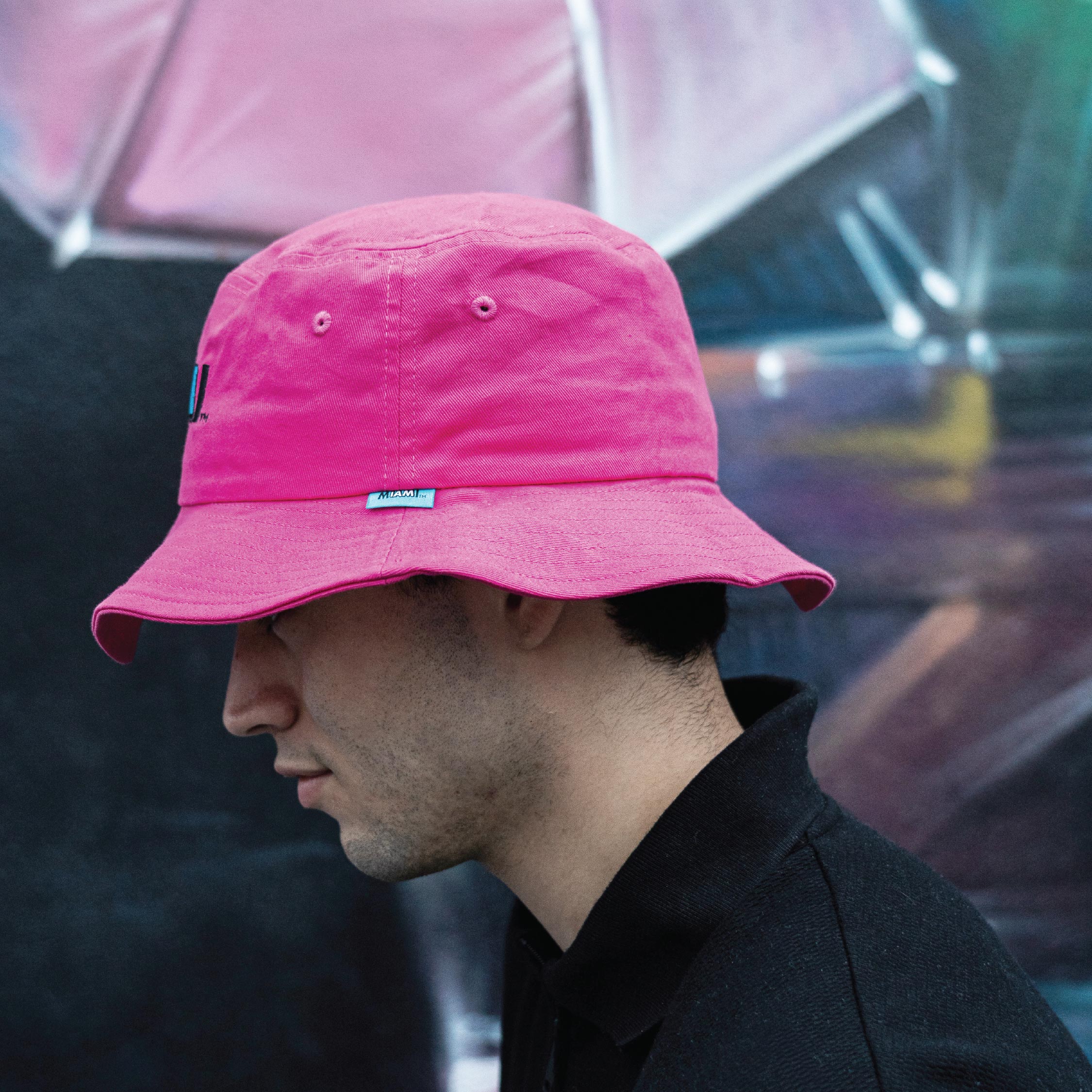 Miami CALLE OCHO Fuchsia Bucket Hat