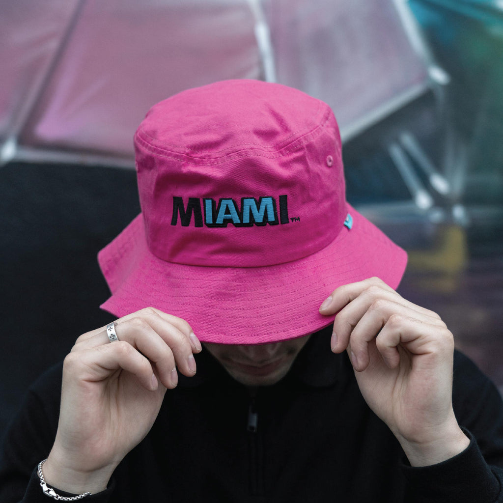 Miami CALLE OCHO Fuchsia Bucket Hat