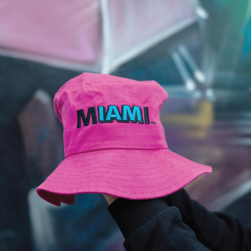 Miami CALLE OCHO Fuchsia Bucket Hat