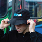 Miami CALLE OCHO Black Bucket Hat