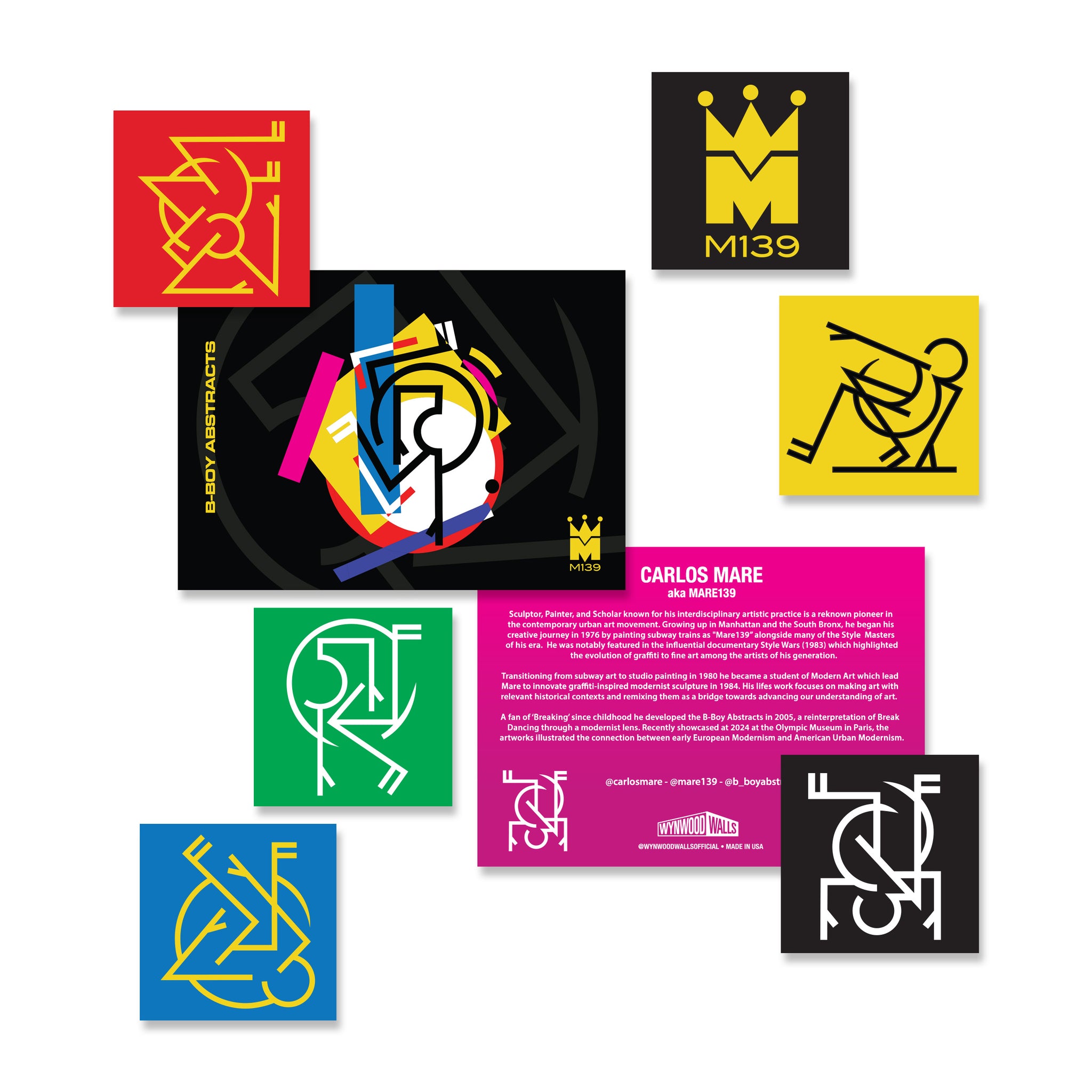 Carlos Mare B-BOY ABSTRACTS Sticker Pack