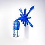 Blue Chrome Warhol Tomato Soup Can Splash Graffiti Sculpture