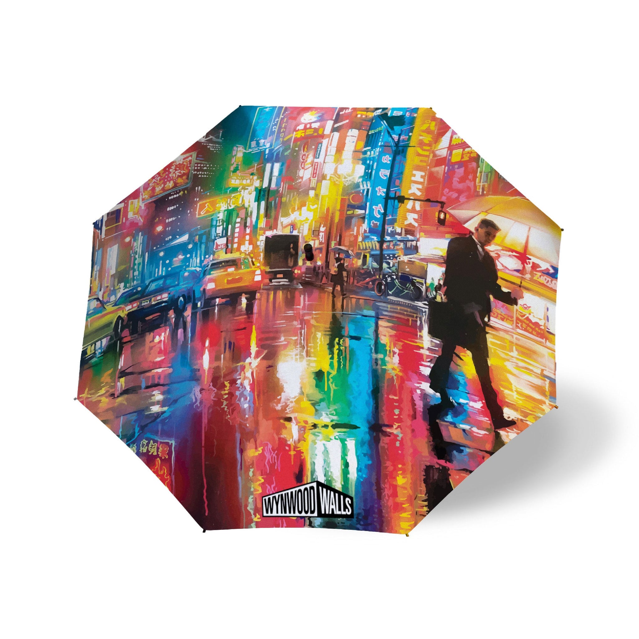 Dan Kitchener NEON STREETS Travel-Size Umbrella