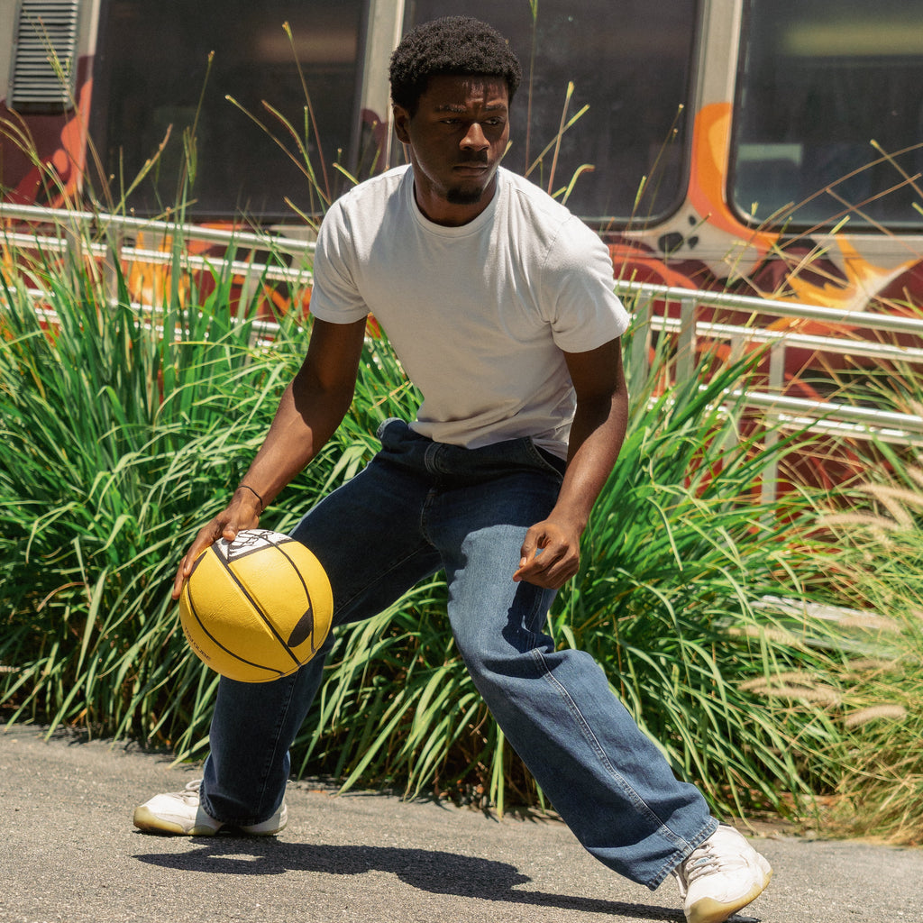 Ron English Grin Basketball Yellow 7"