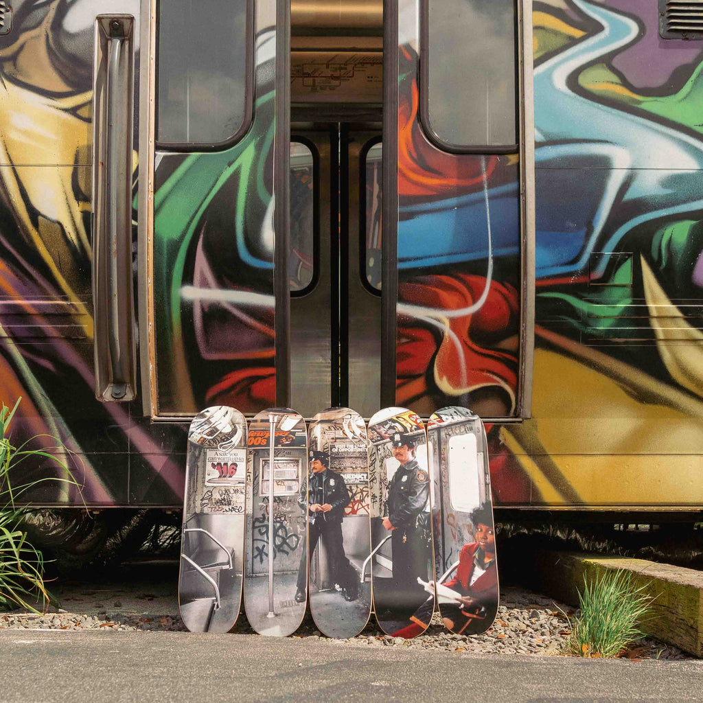 Martha Cooper Cops on Subway 1981 Skate Deck Set