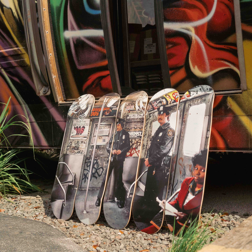 Martha Cooper Cops on Subway 1981 Skate Deck Set
