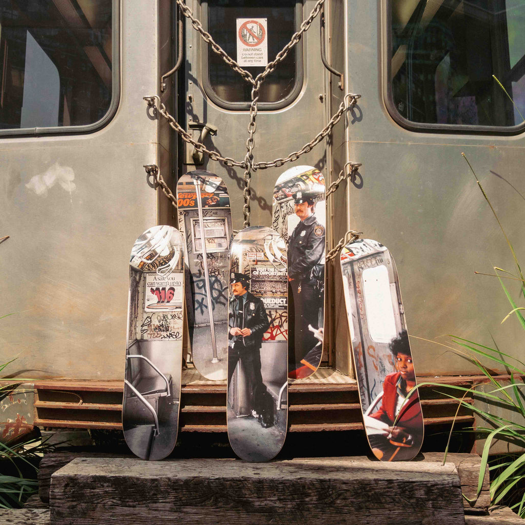 Martha Cooper Cops on Subway 1981 Skate Deck Set