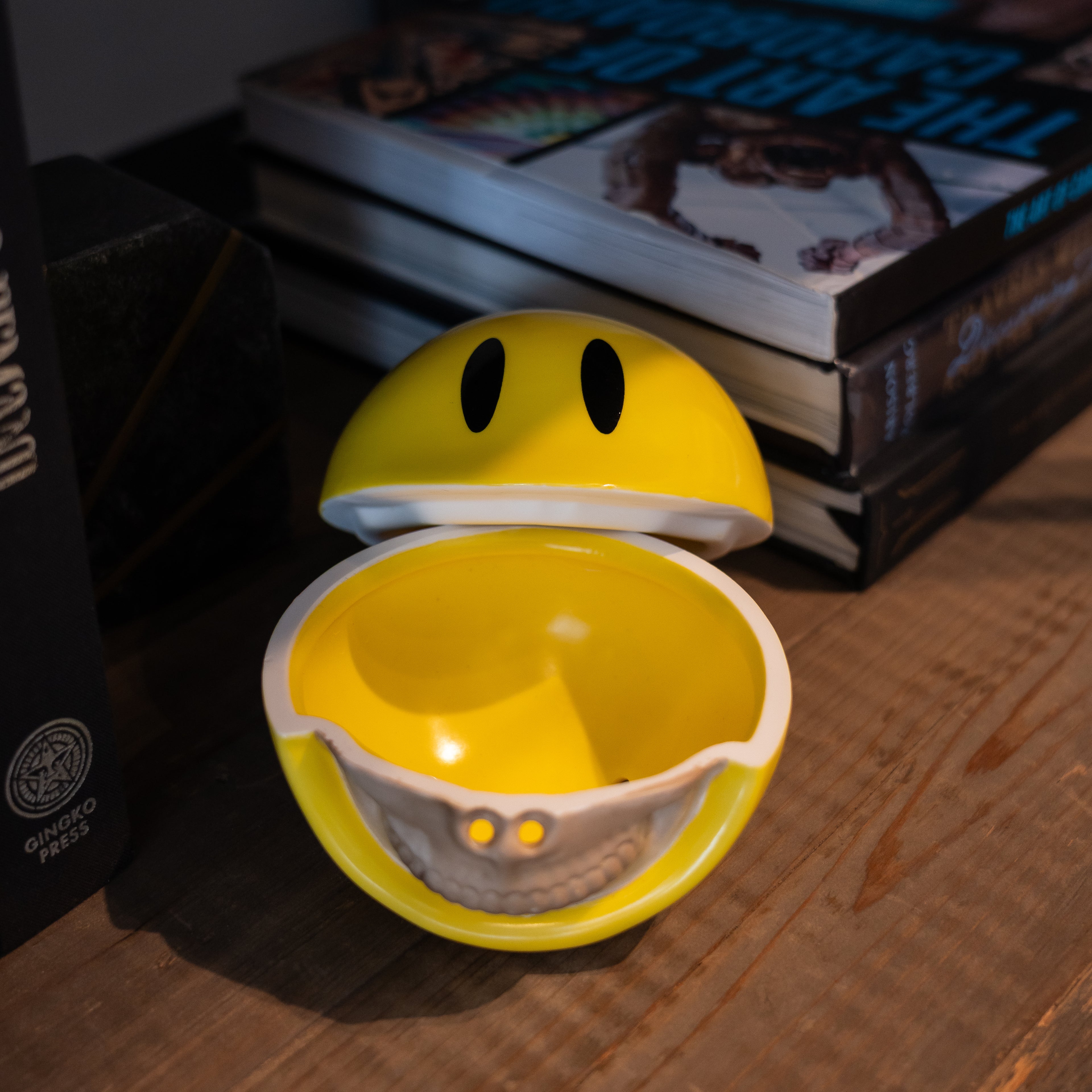 Ron English Grin Ceramic Incense Chamber Yellow 4.5"