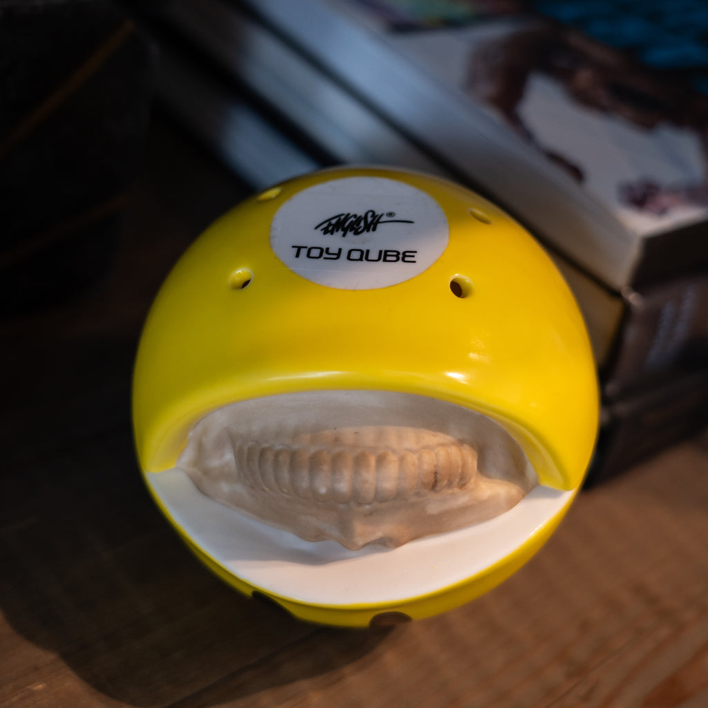 Ron English Grin Ceramic Incense Chamber Yellow 4.5"