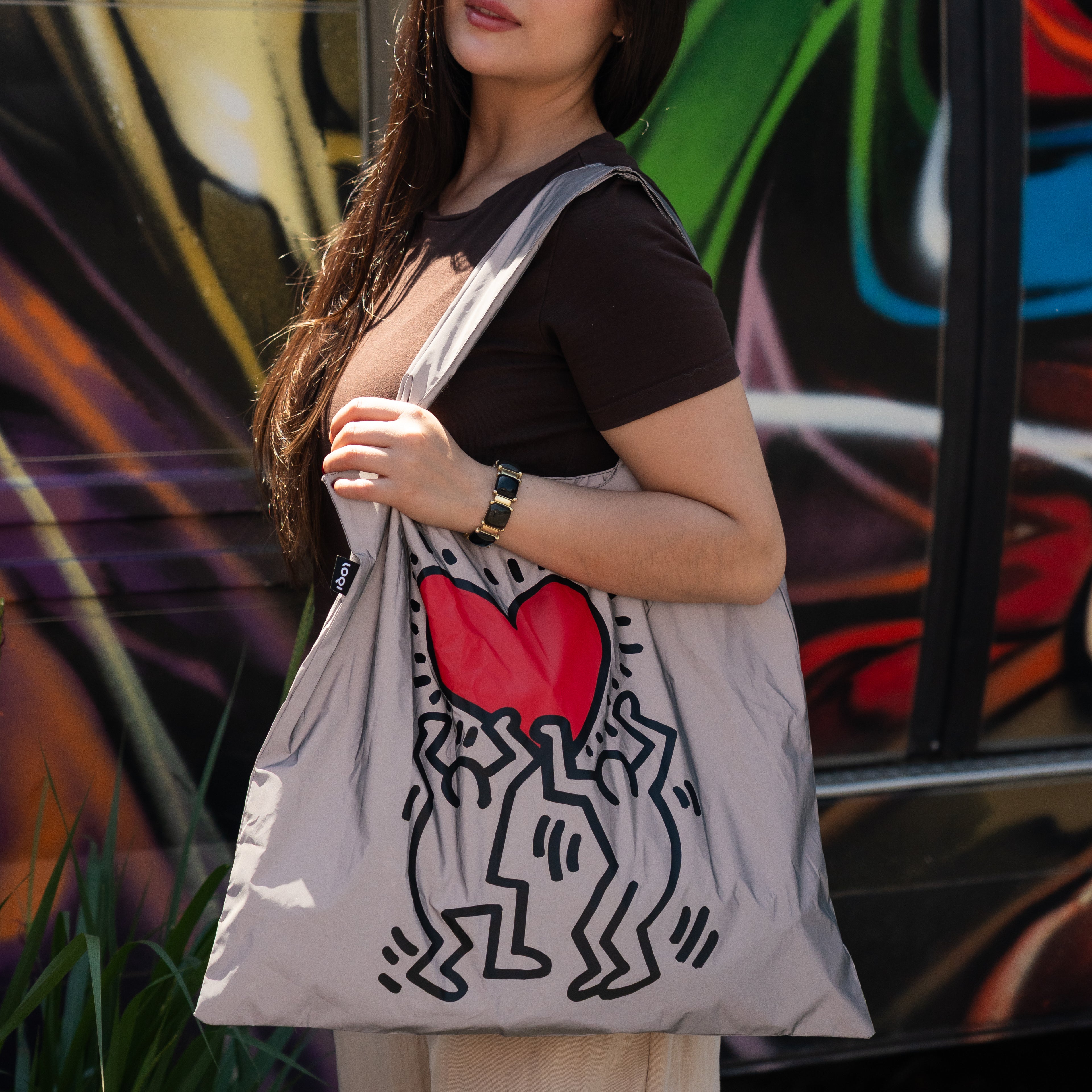 Keith Haring  Dancing Heart Reflective Bag
